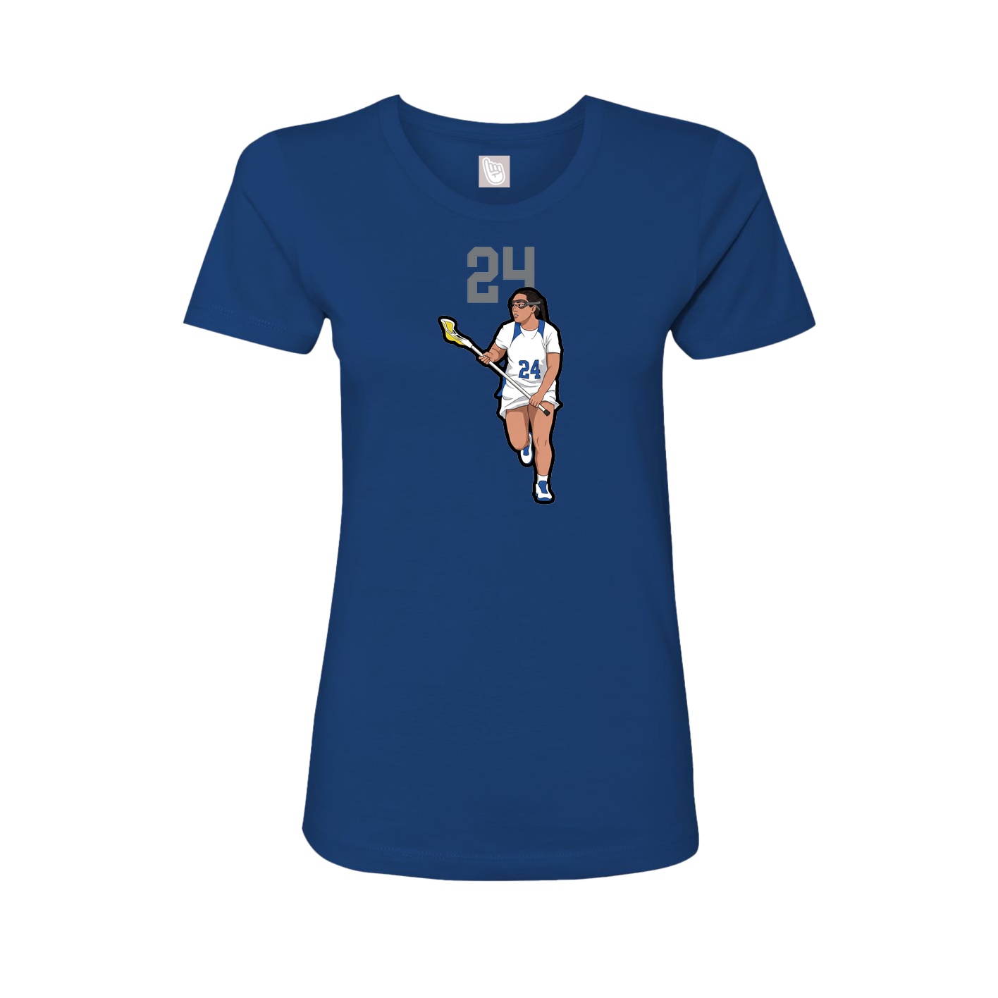 Womens Tee — Number Top in Royal
