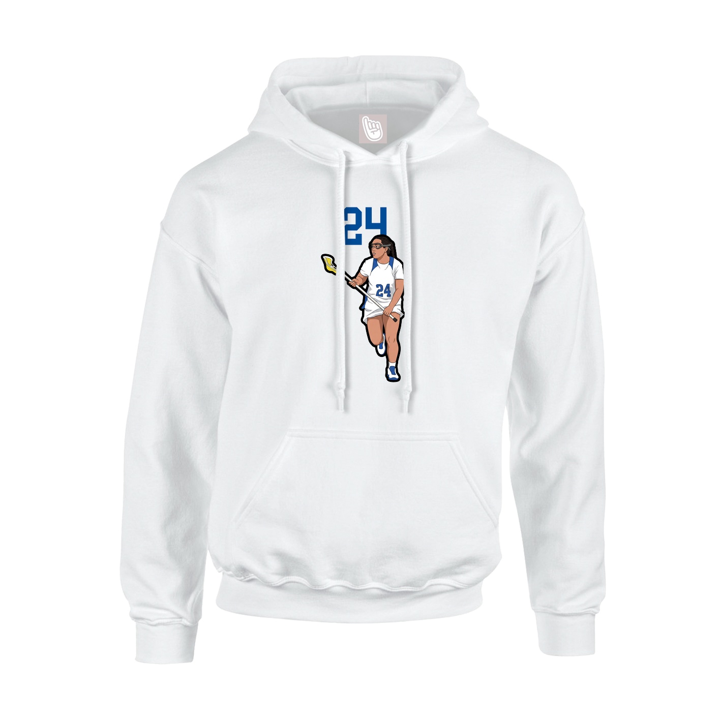 Hoodie — Number Top in White