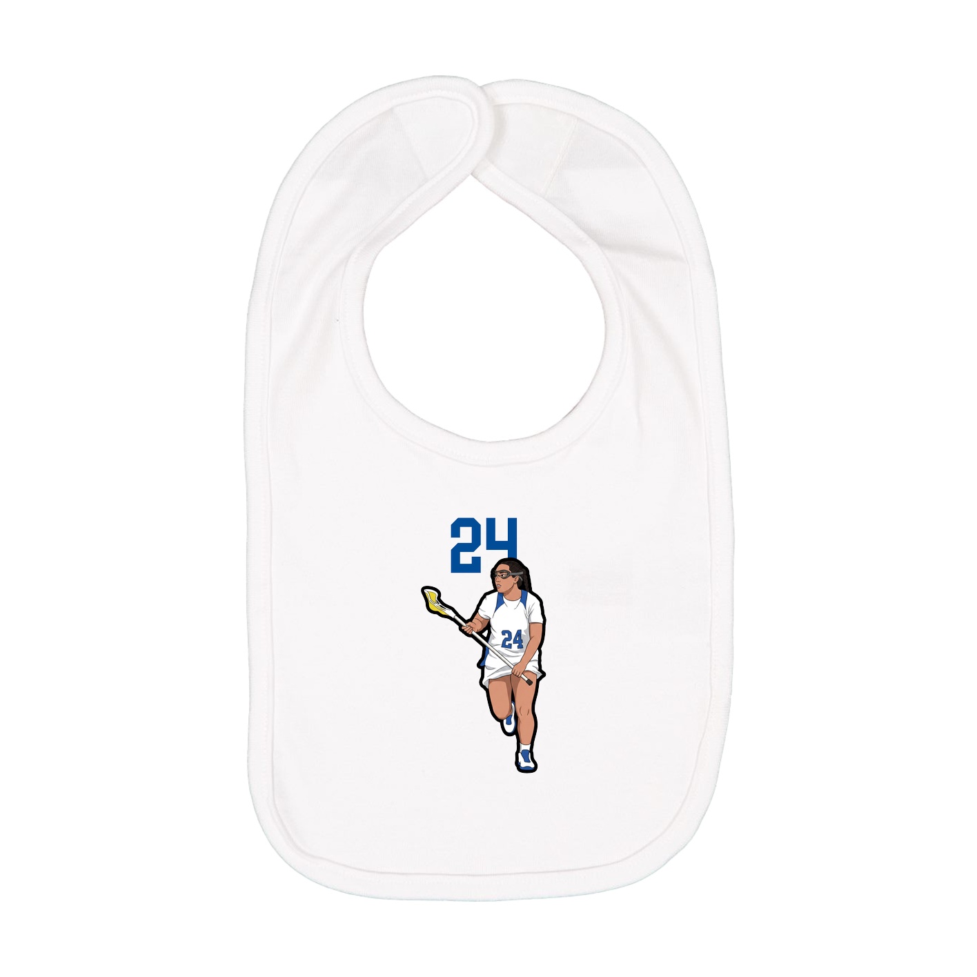 Infant Bib — Number Top in White