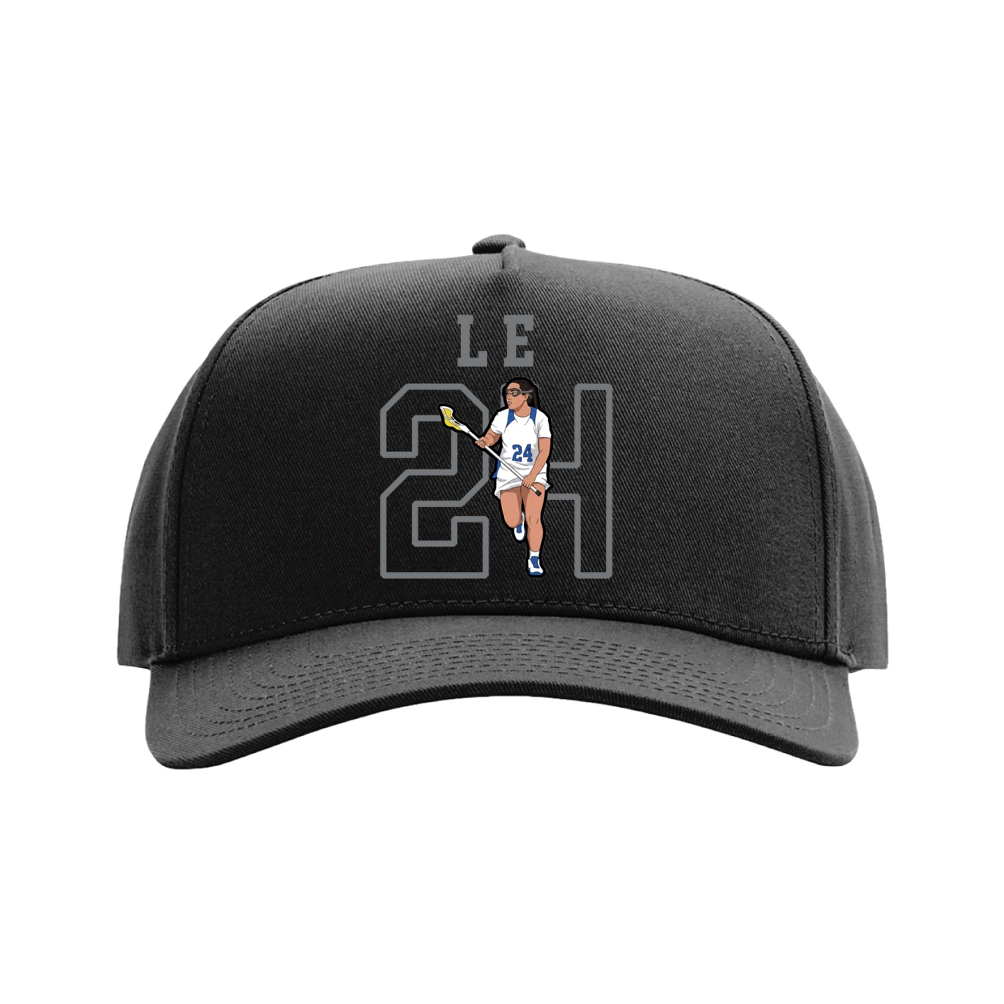 Full Fabric Five-Panel Champ Cap — Shirsey in Black