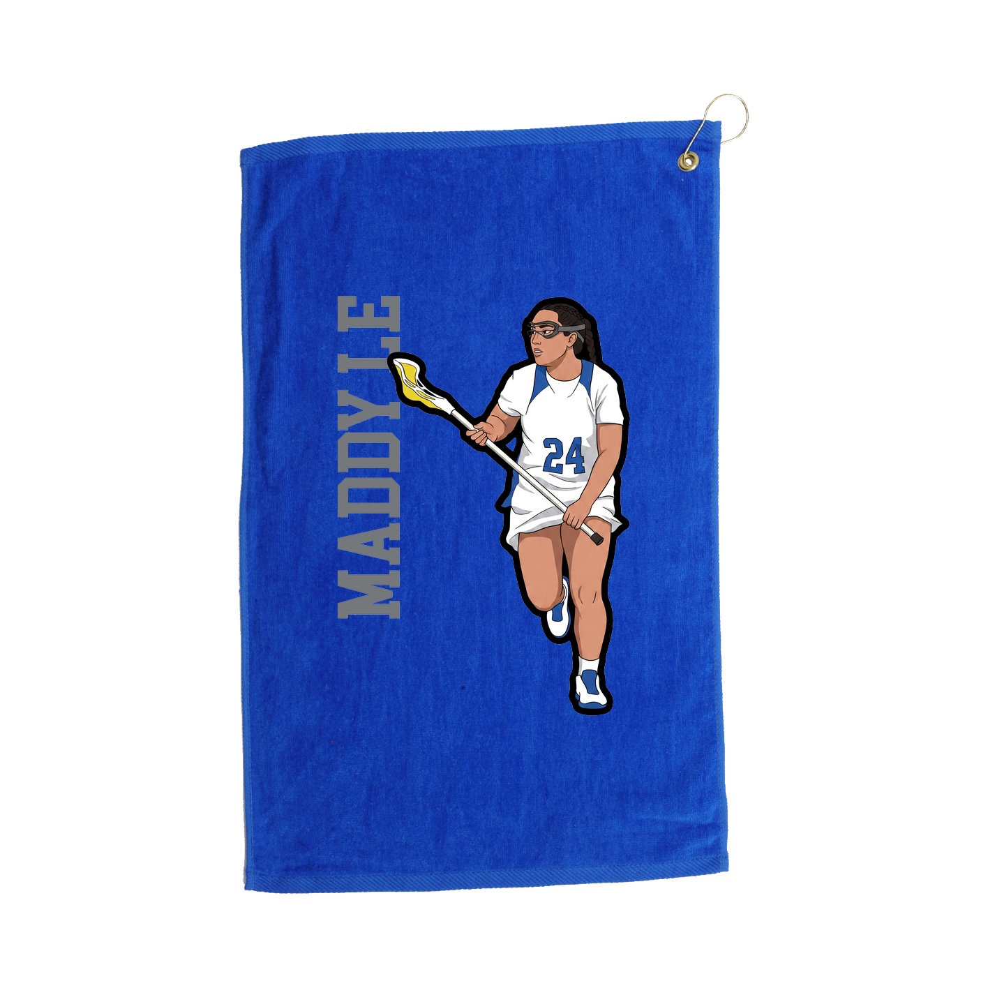 Golf Towel — Name Vertical in Royal