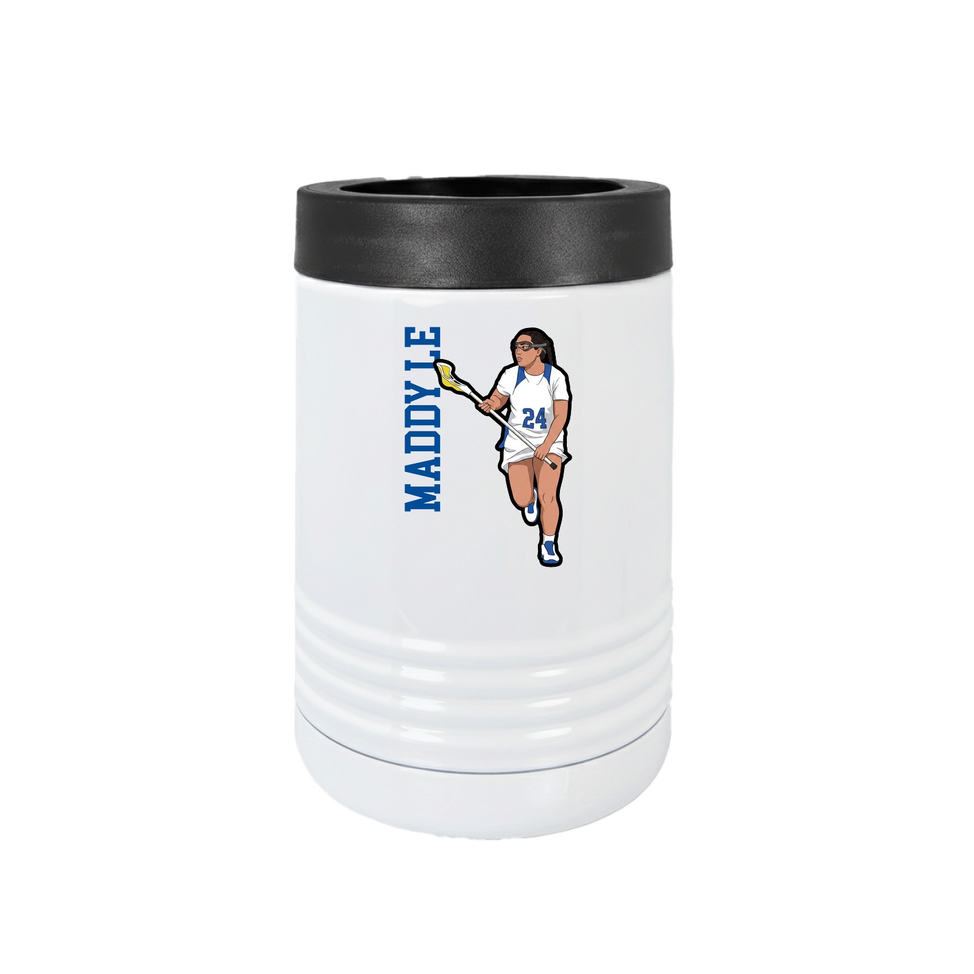 Beverage Holder — Name Vertical in White