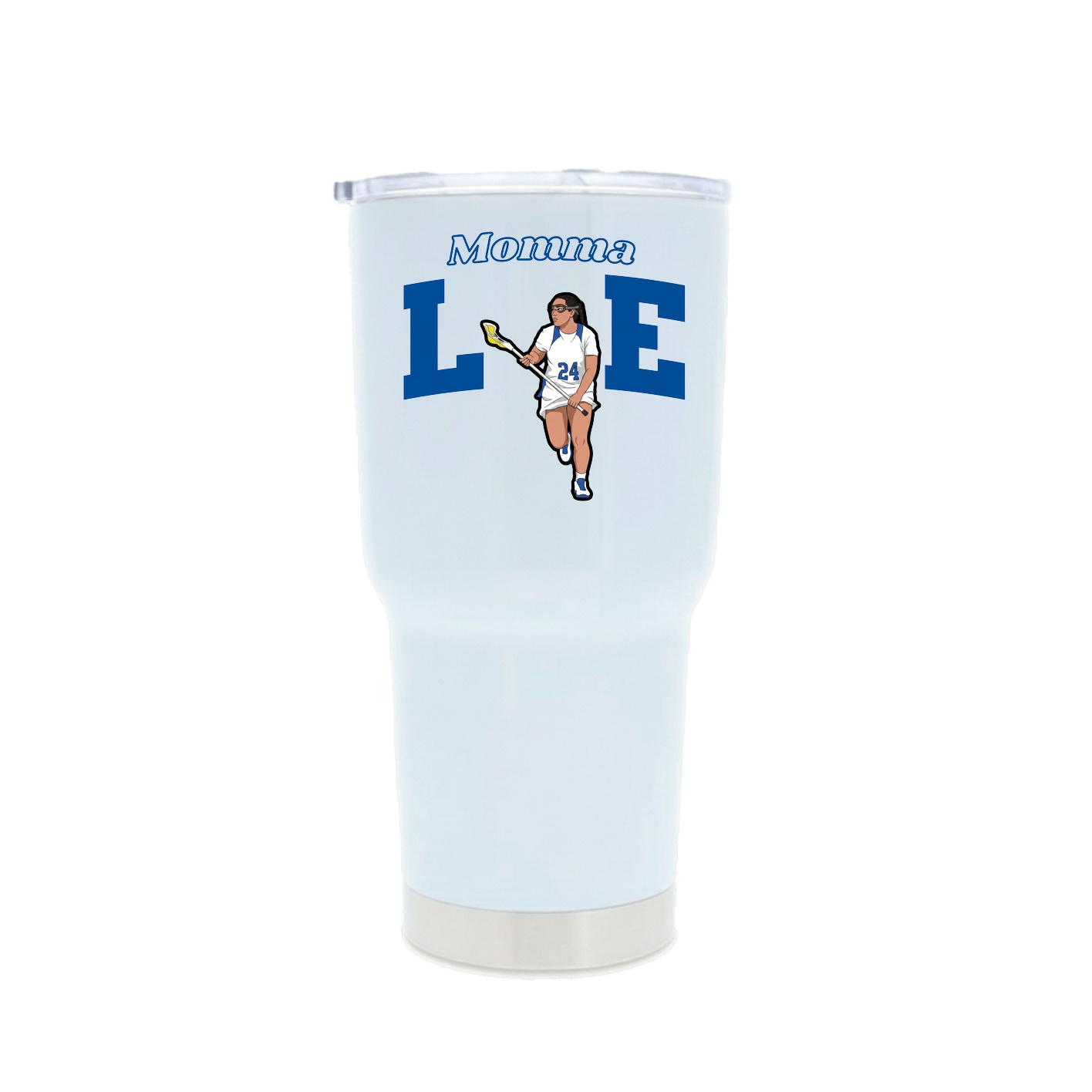 30oz Stainless Steel Tumbler — Mothers Day Block in White