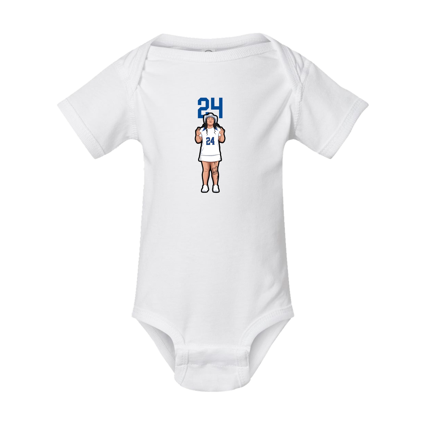 Baby Onesie — Number Top in White