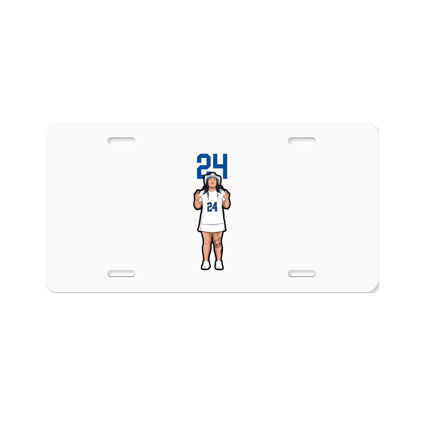 License Plate — Number Top in Classic