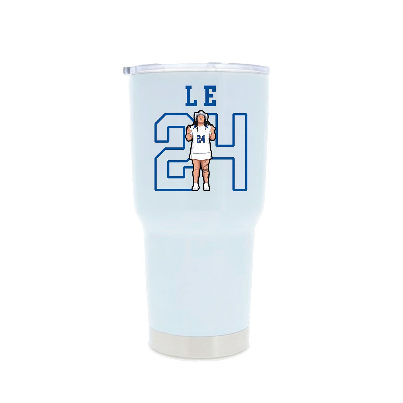 30oz Stainless Steel Tumbler — Shirsey in White