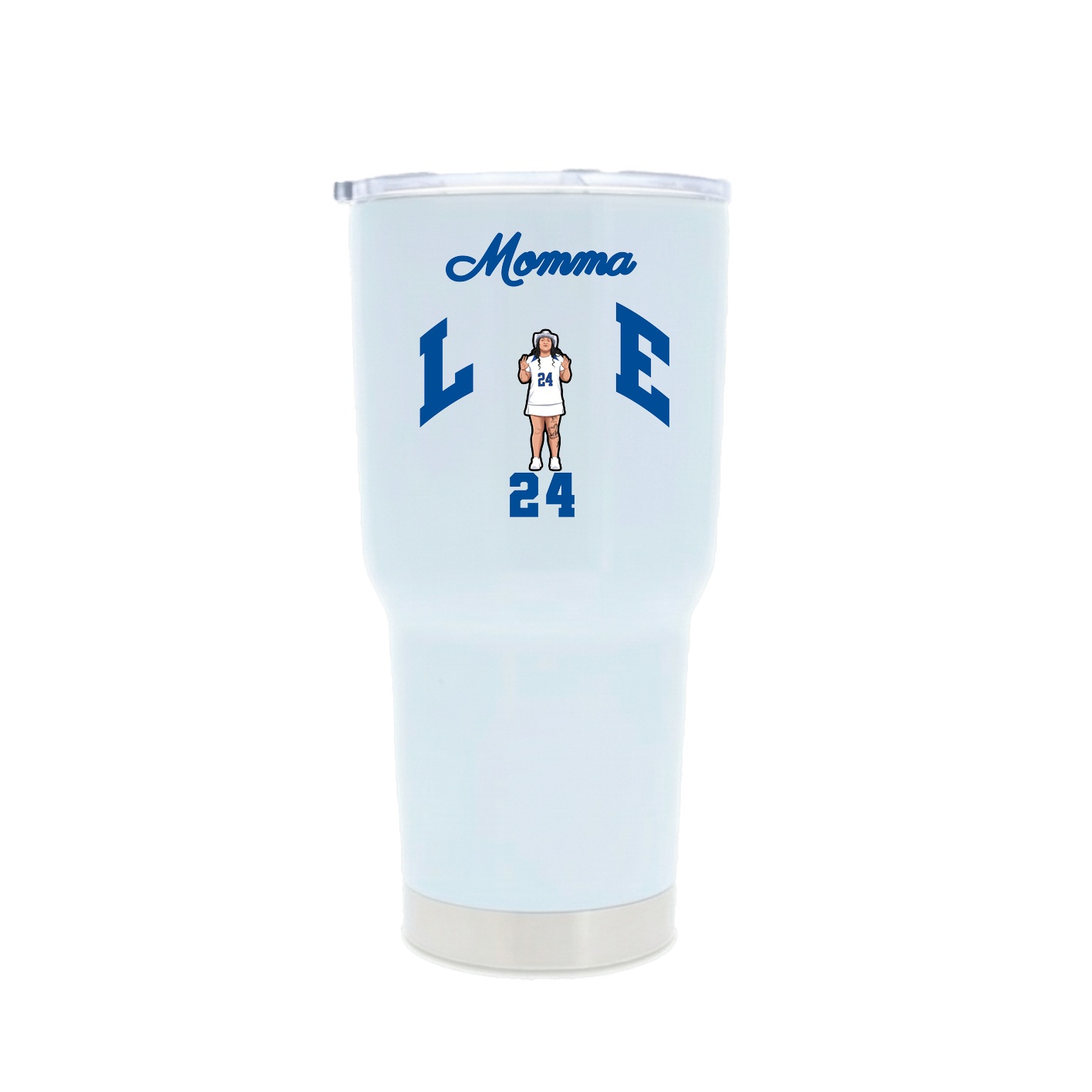 30oz Stainless Steel Tumbler — Mothers Day Arch in White