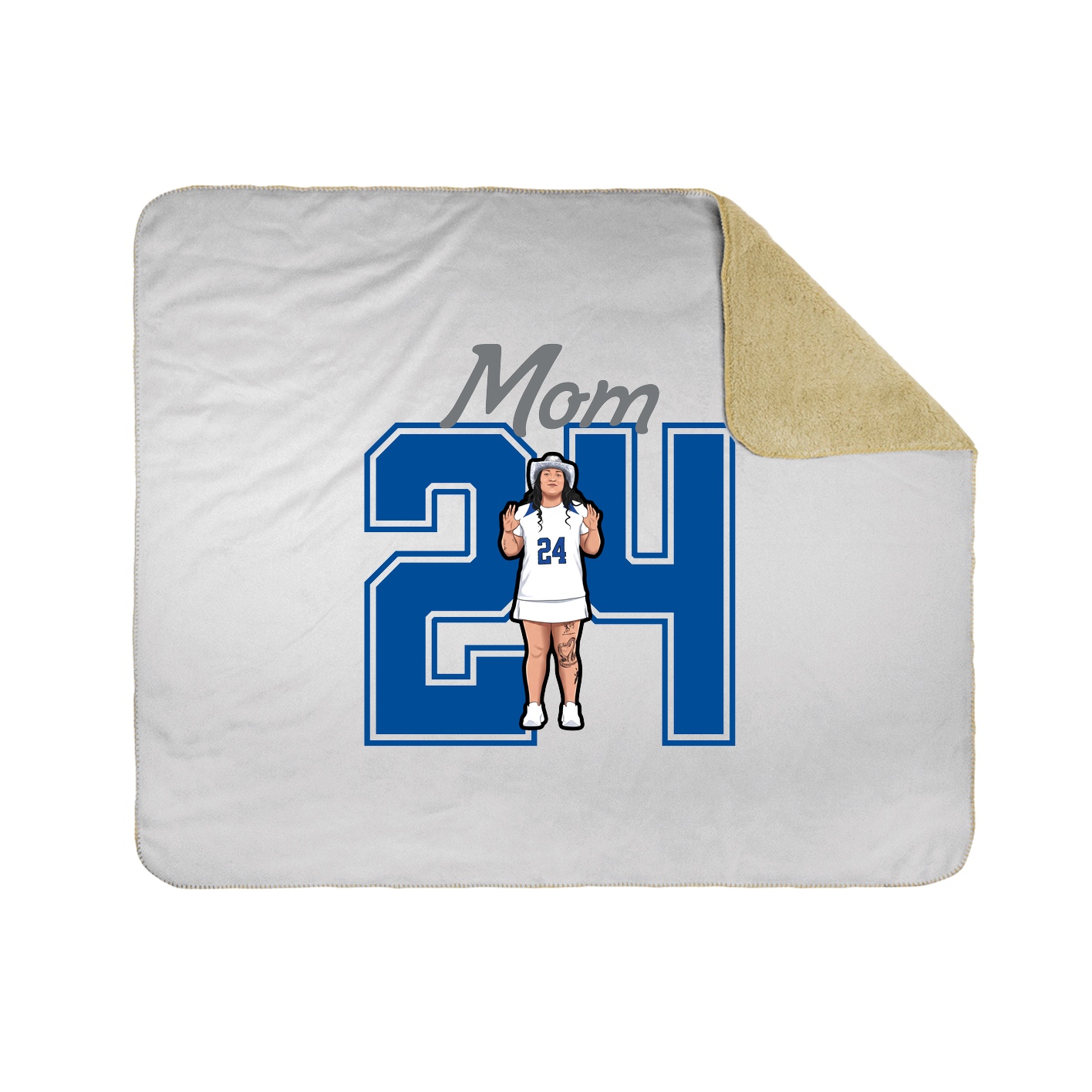Throw Blanket — Mothers Day Shirsey in White