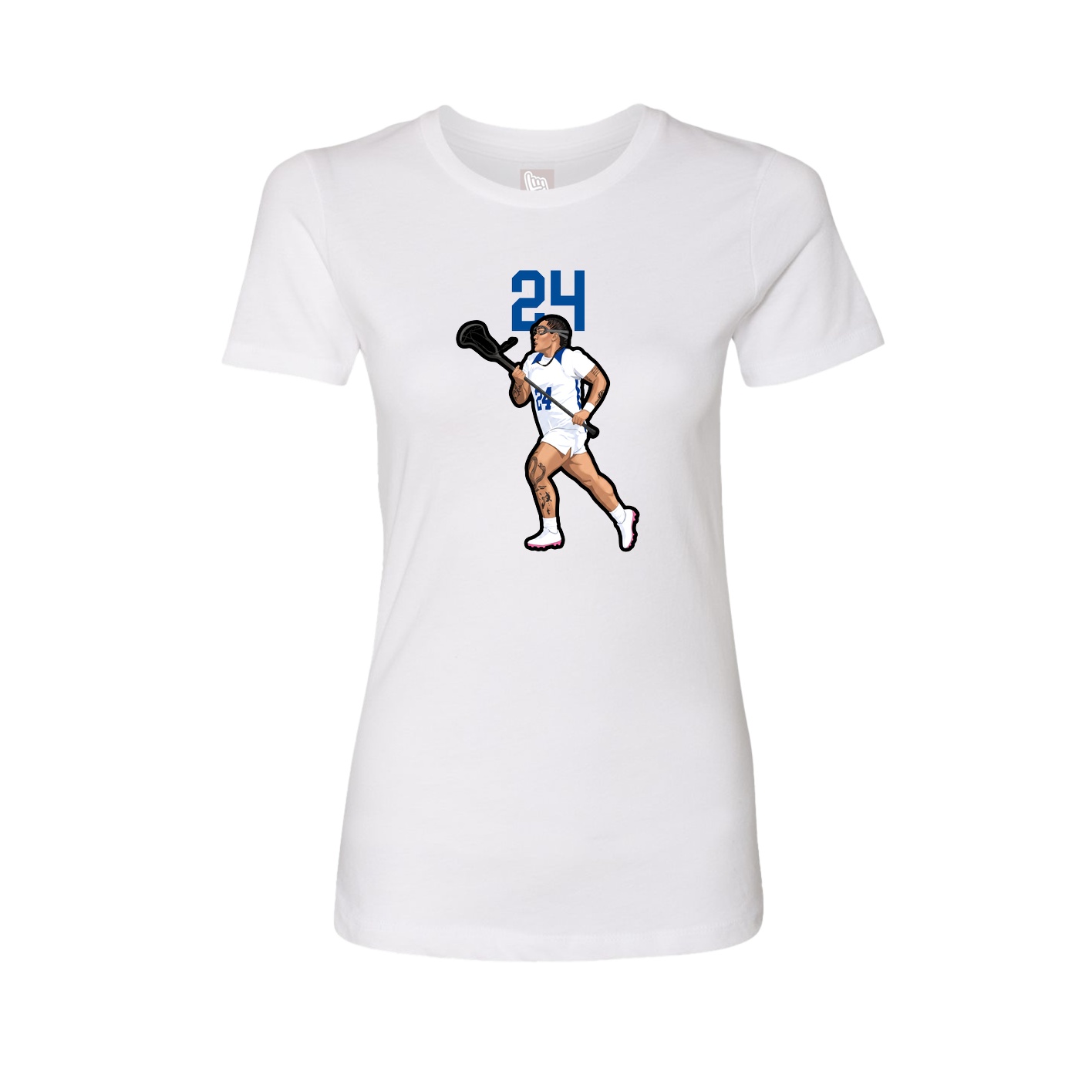 Womens Tee — Number Top in White