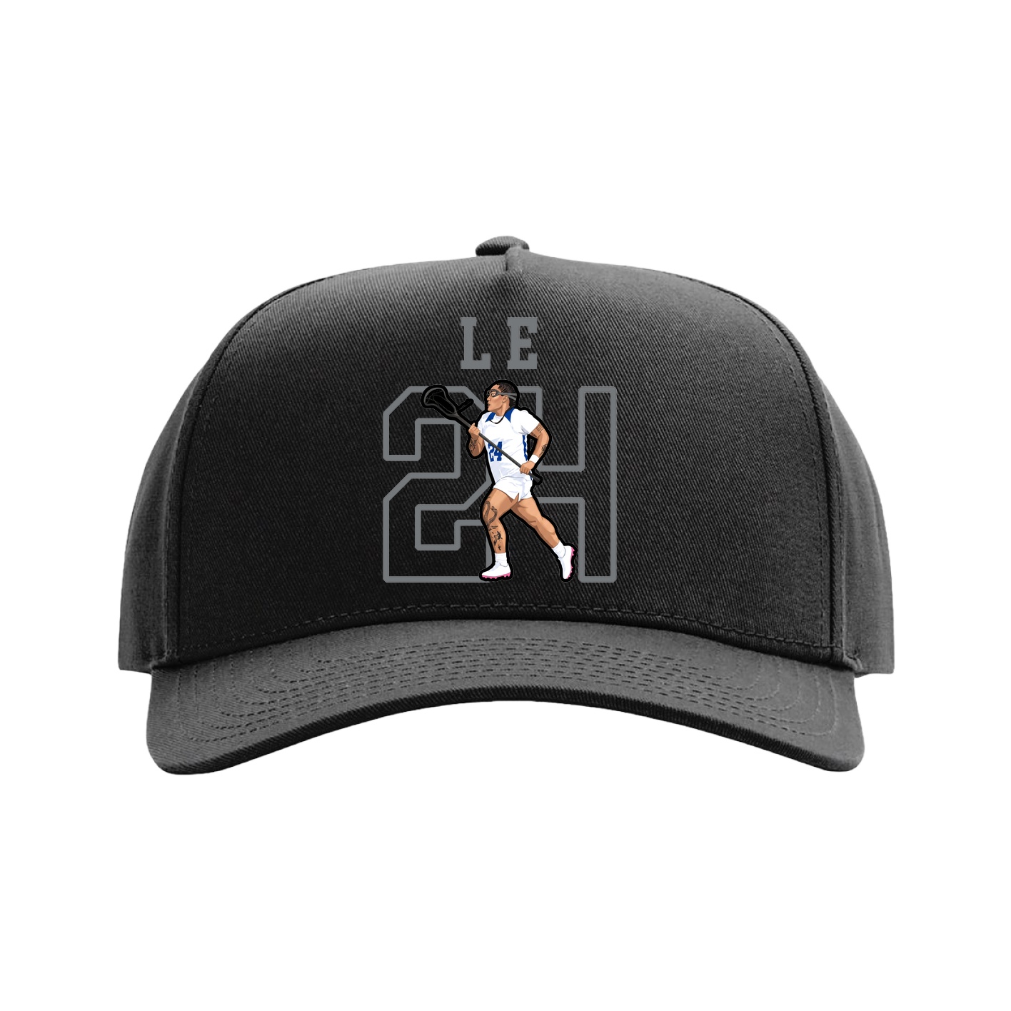 Full Fabric Five-Panel Champ Cap — Shirsey in Black