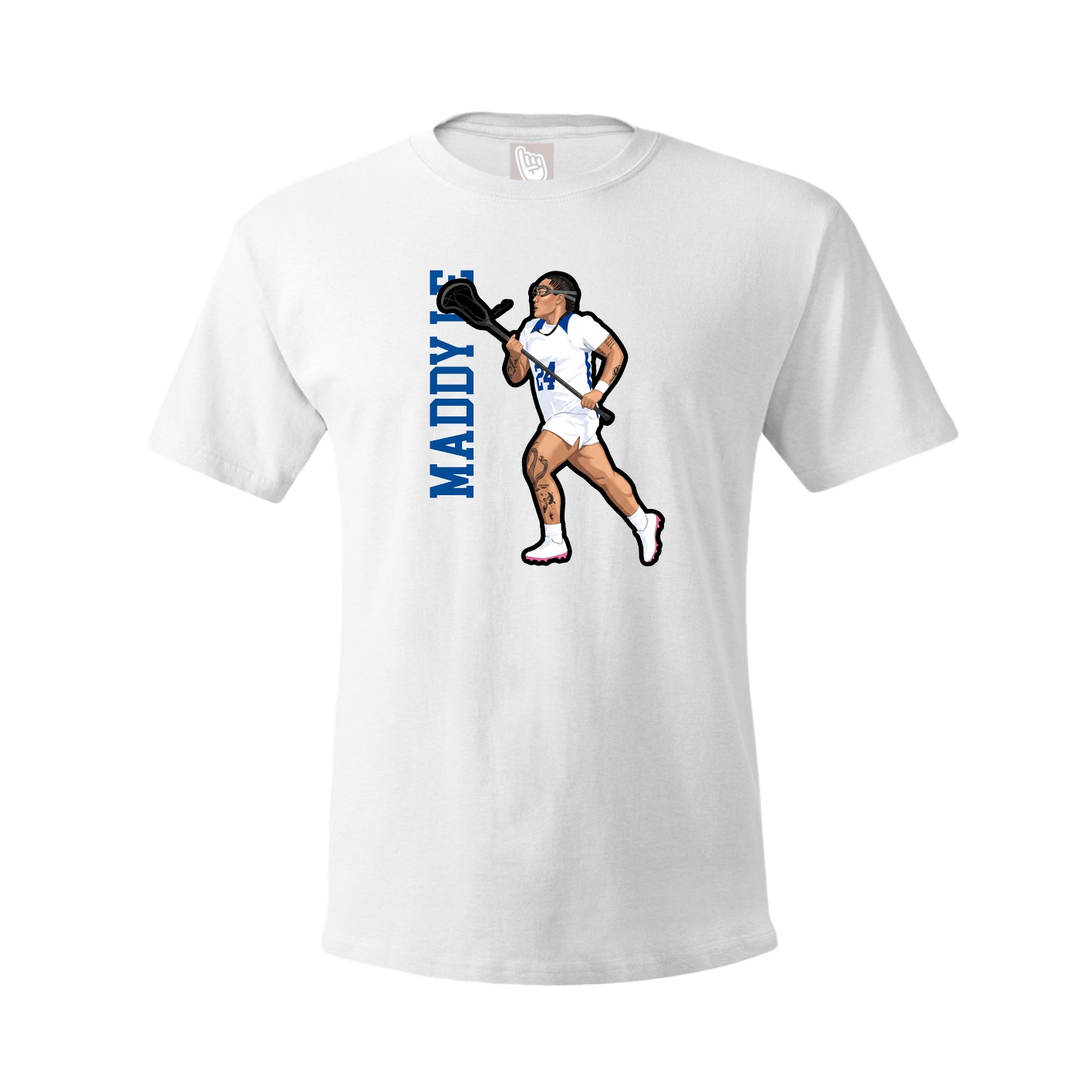 Youth Tee — Name Vertical in White
