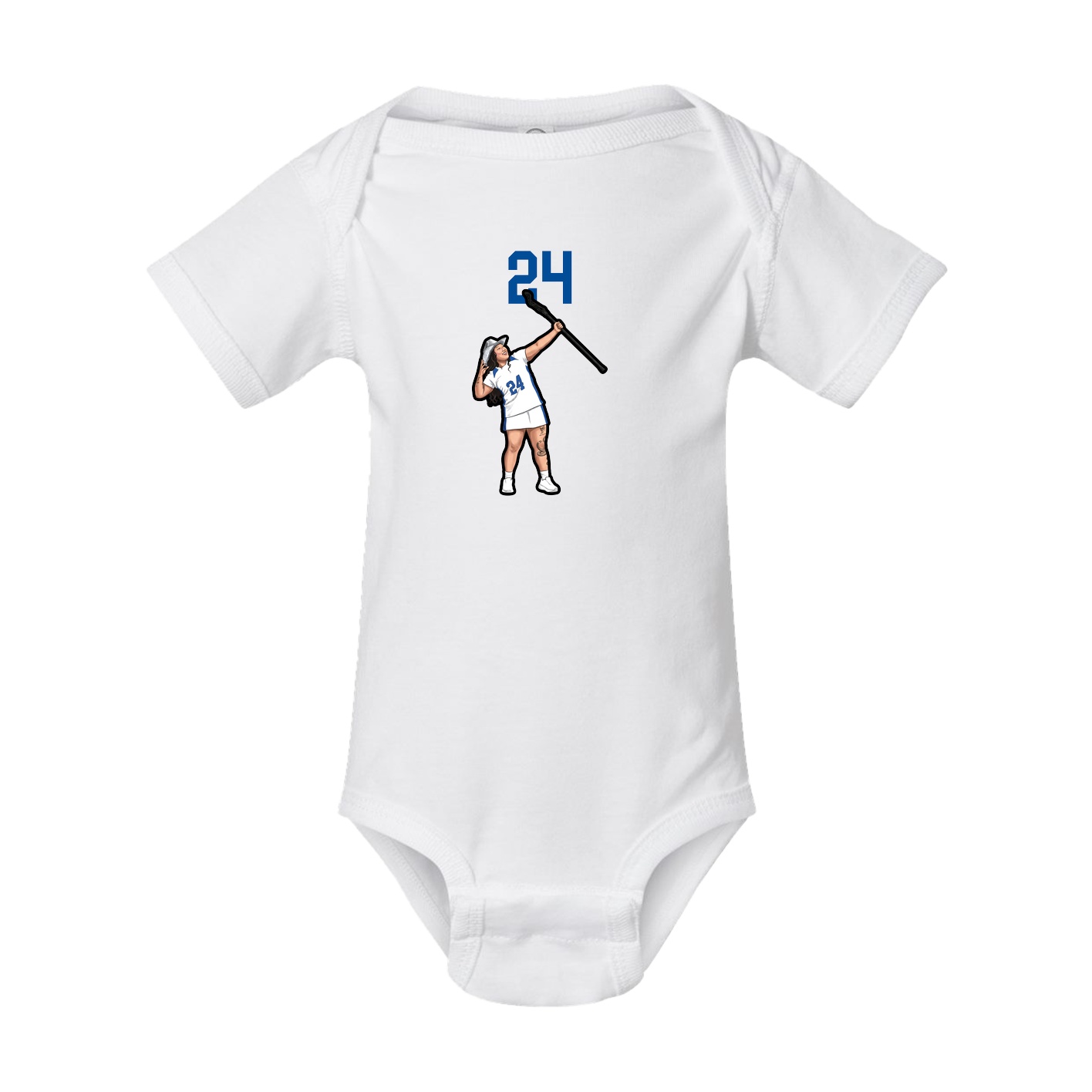 Baby Onesie — Number Top in White