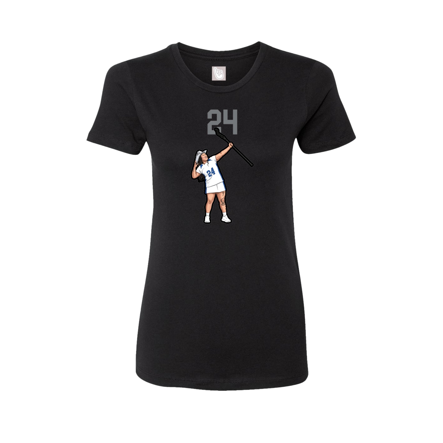 Womens Tee — Number Top in Black