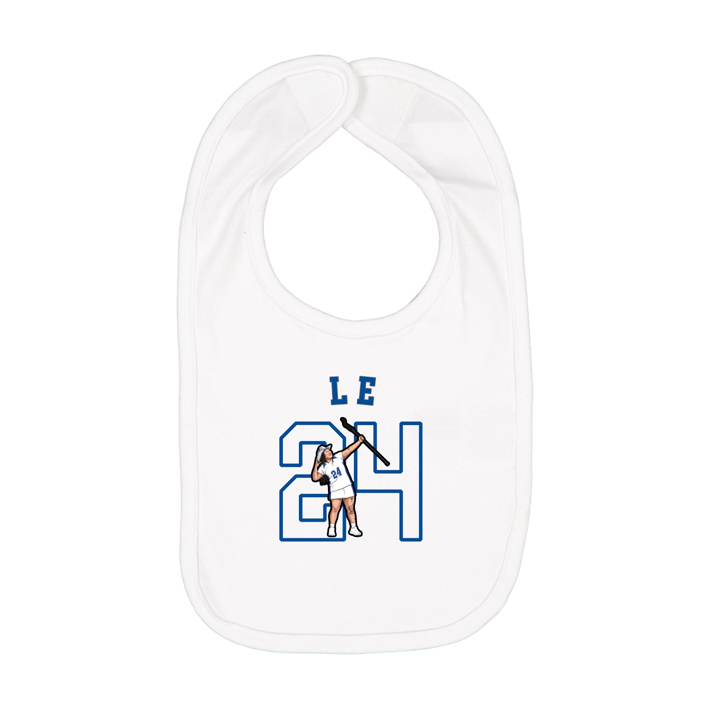 Infant Bib — Shirsey Arch in White