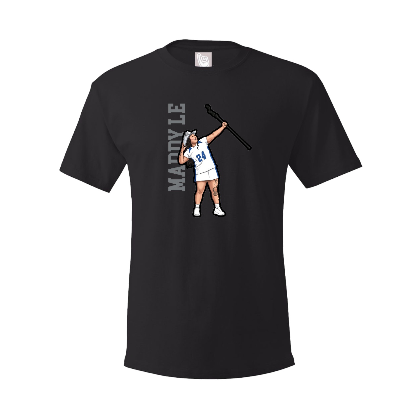 Youth Tee — Name Vertical in Black