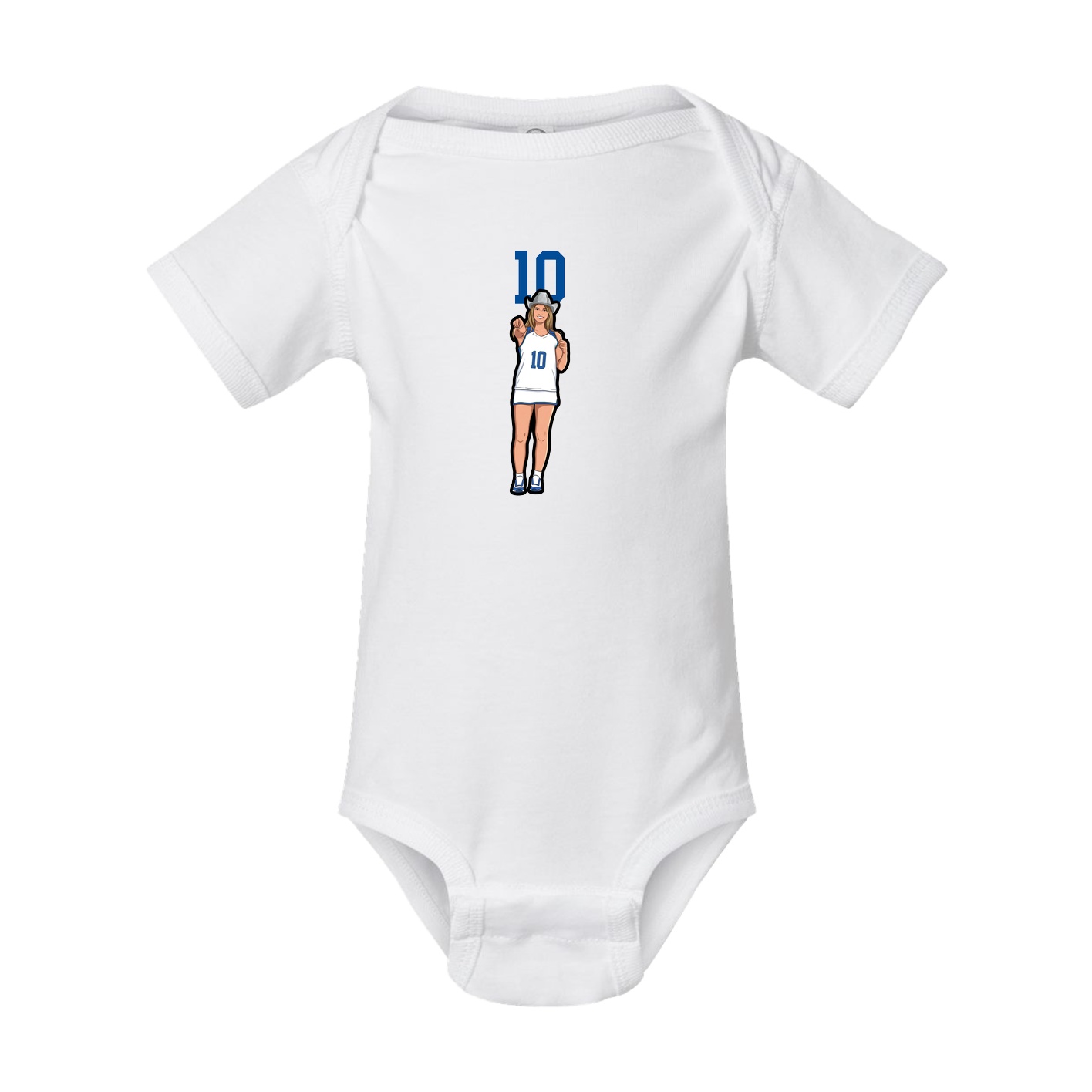 Baby Onesie — Number Top in White