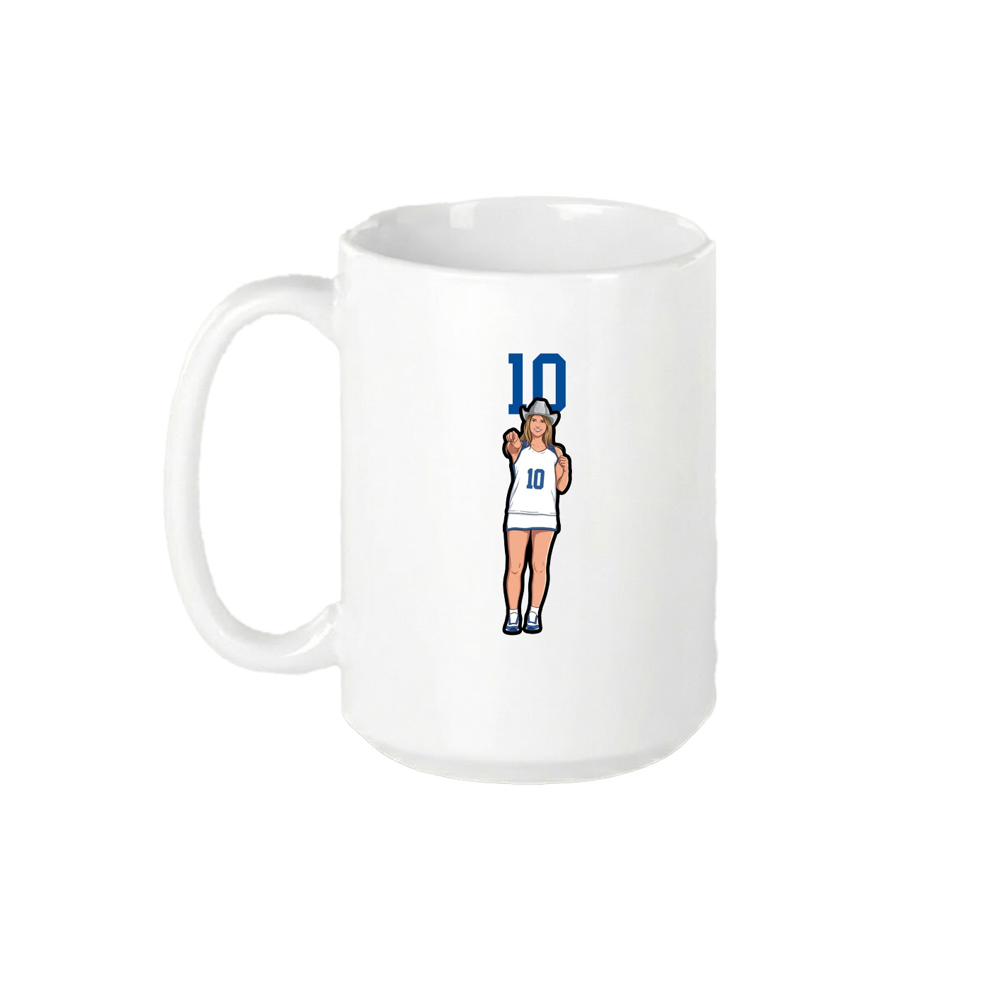 15oz Coffee Mug — Number Top in White