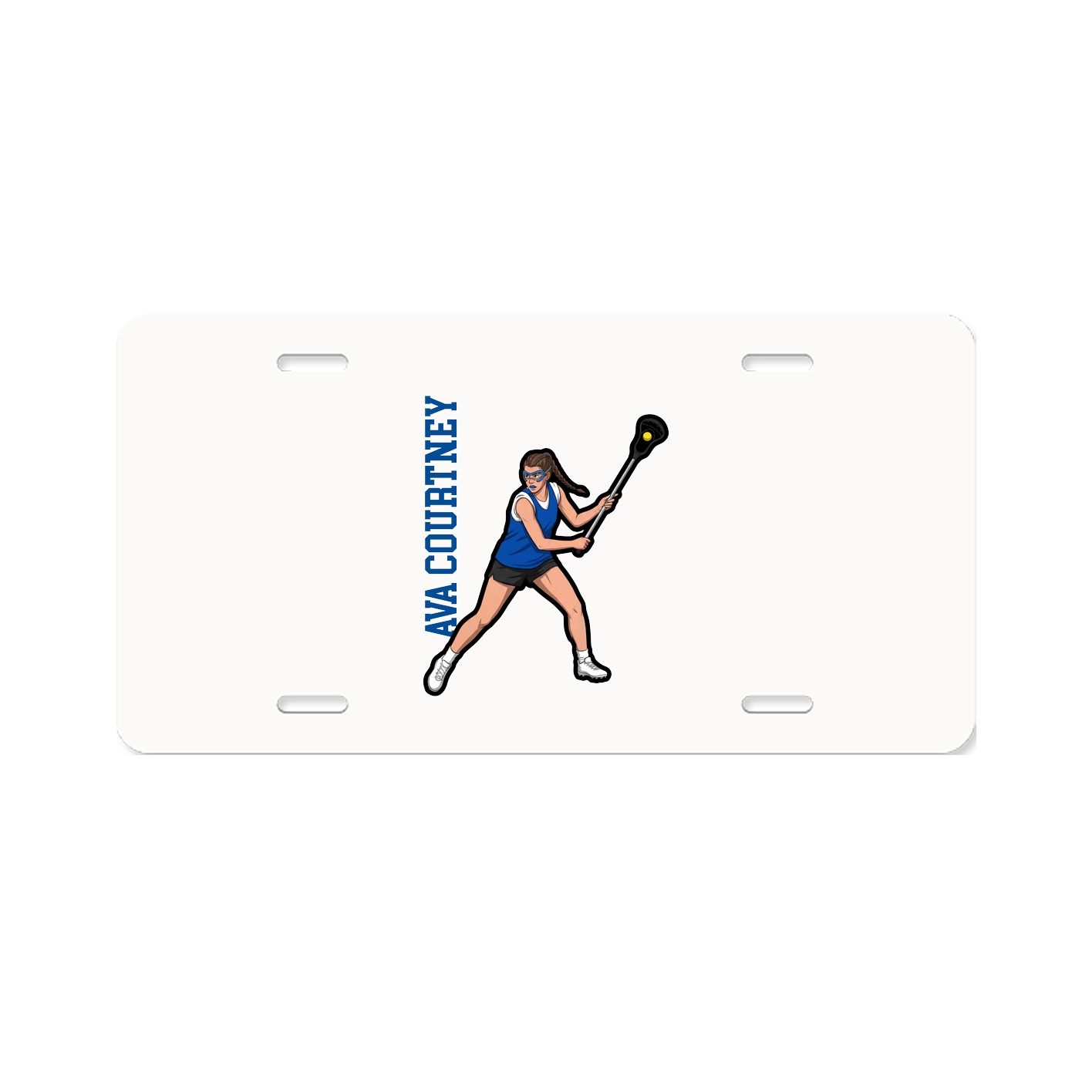 License Plate — Name Vertical in Classic