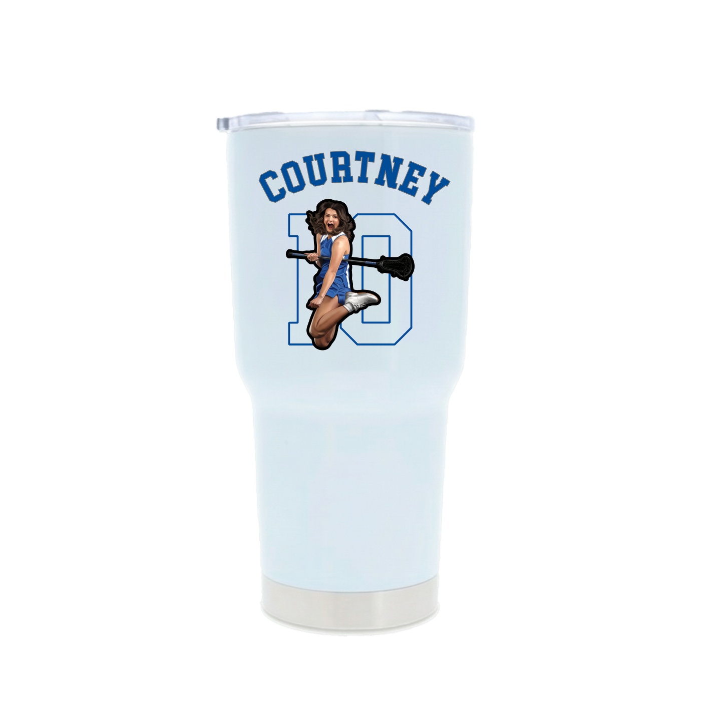 30oz Stainless Steel Tumbler — Shirsey Arch in White