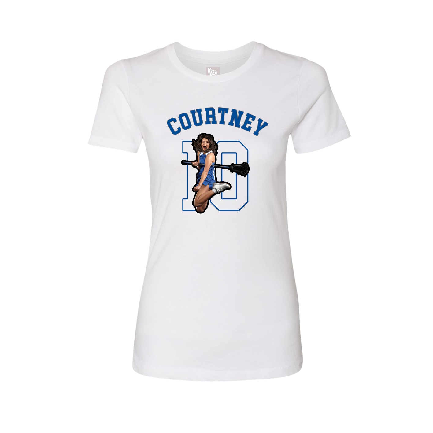 Fitted Women's Tee — Shirsey Arch in White