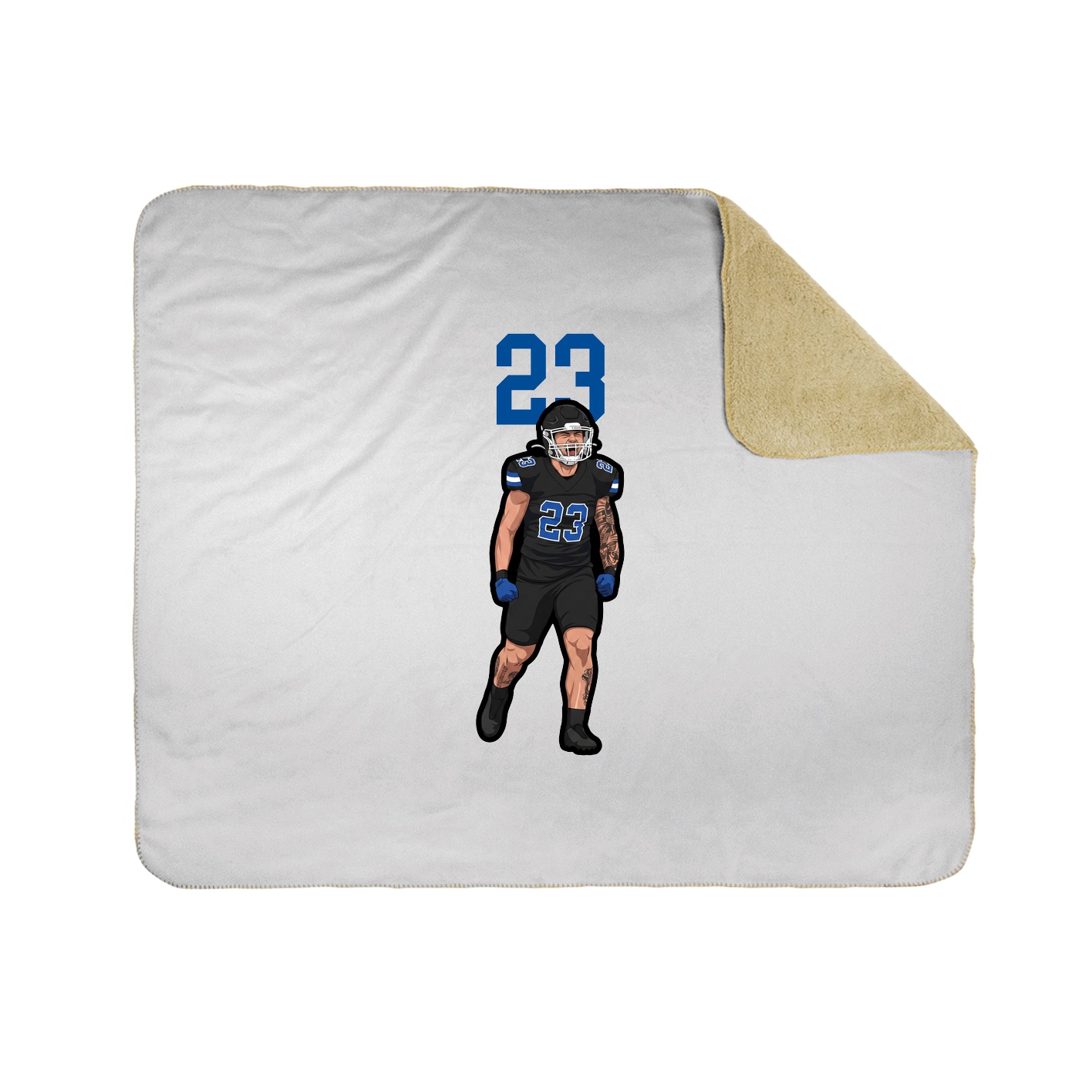 Throw Blanket — Number Top in White