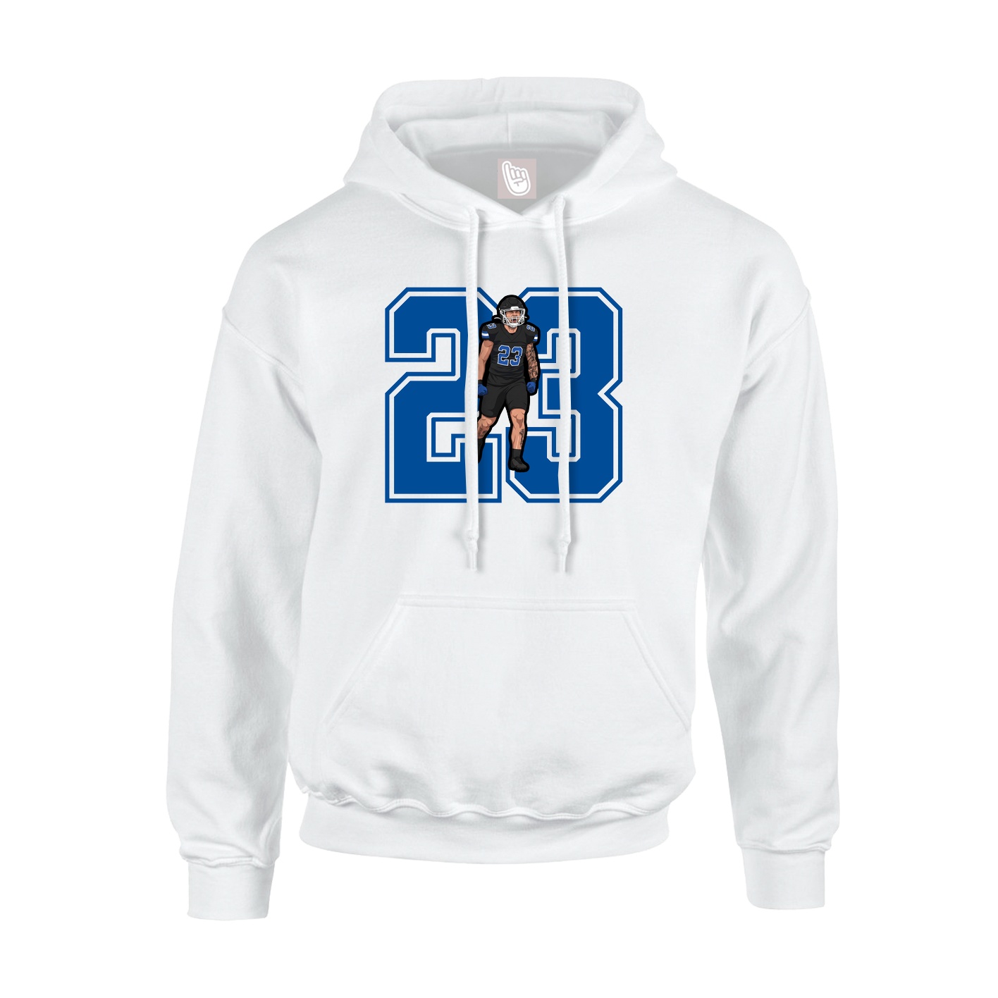 Hoodie — Number in White