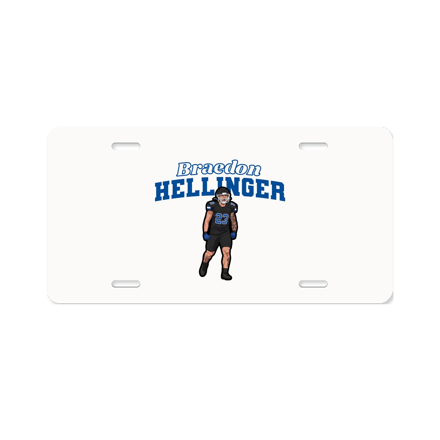 License Plate — Name Arch in Classic