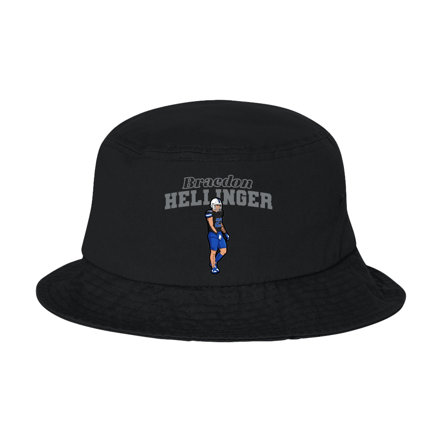 Bucket Cap — Name Arch in Black