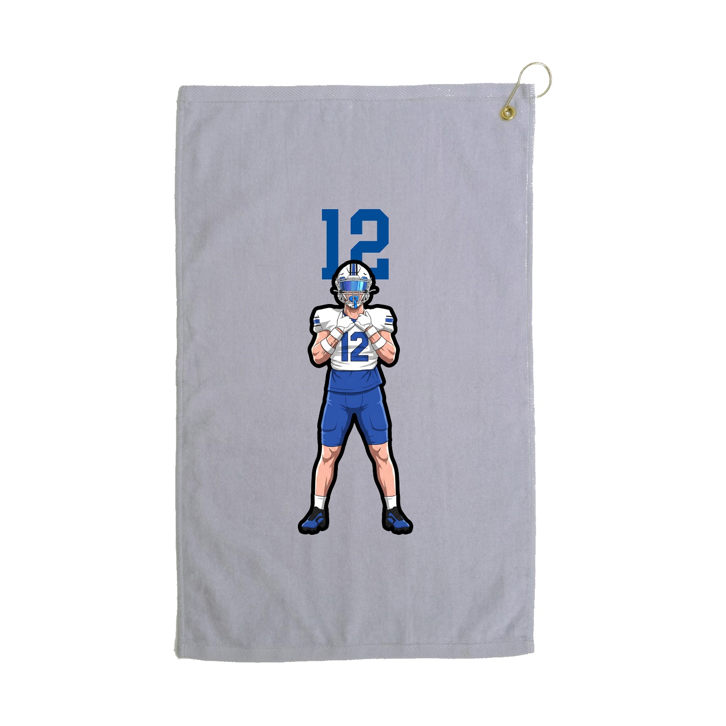Golf Towel — Number Top in Grey