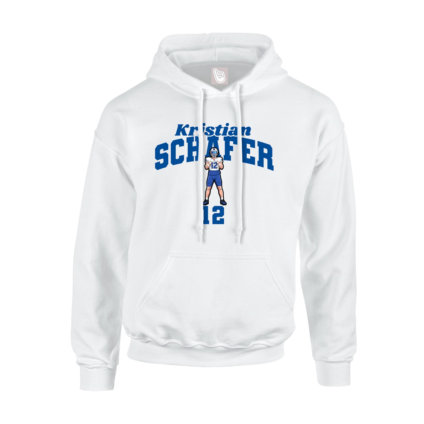 Youth Hoodie — Signature Arch in White