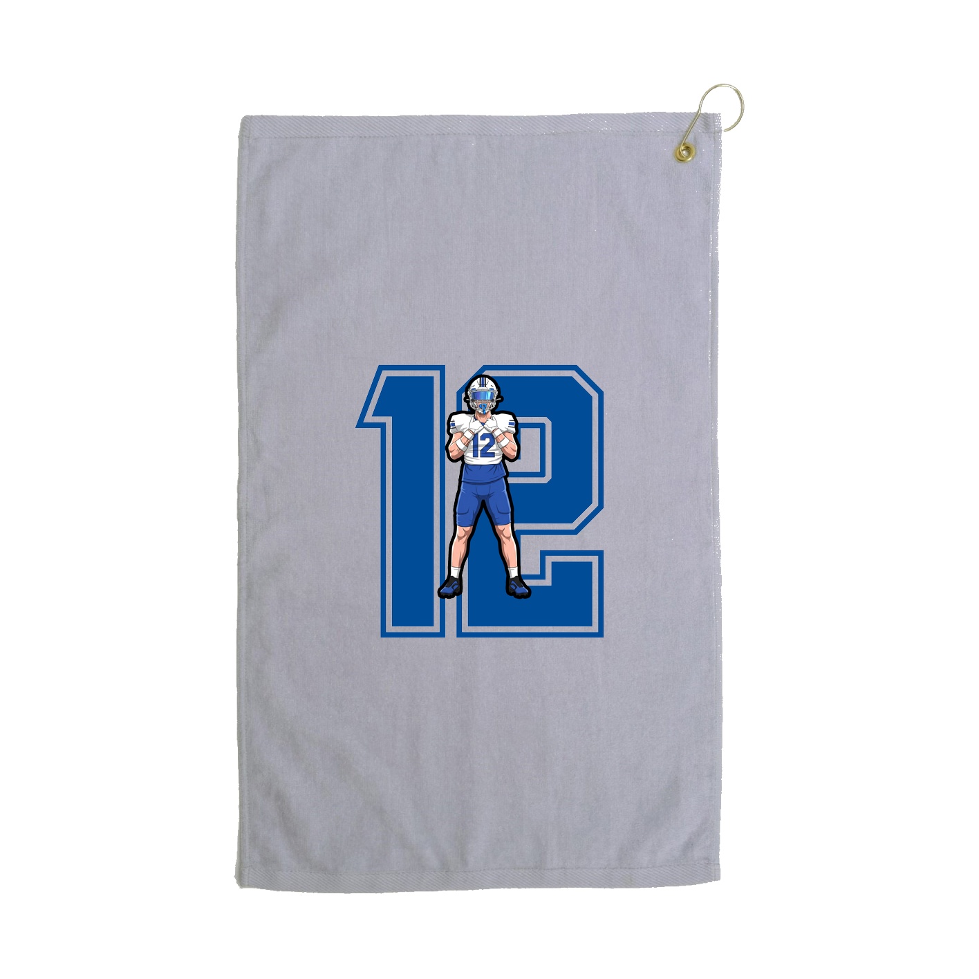 Golf Towel — Number in Grey