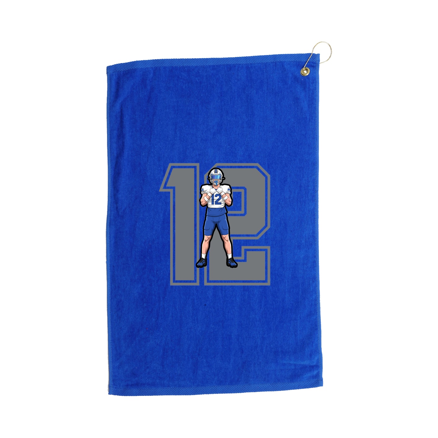 Golf Towel — Number in Royal