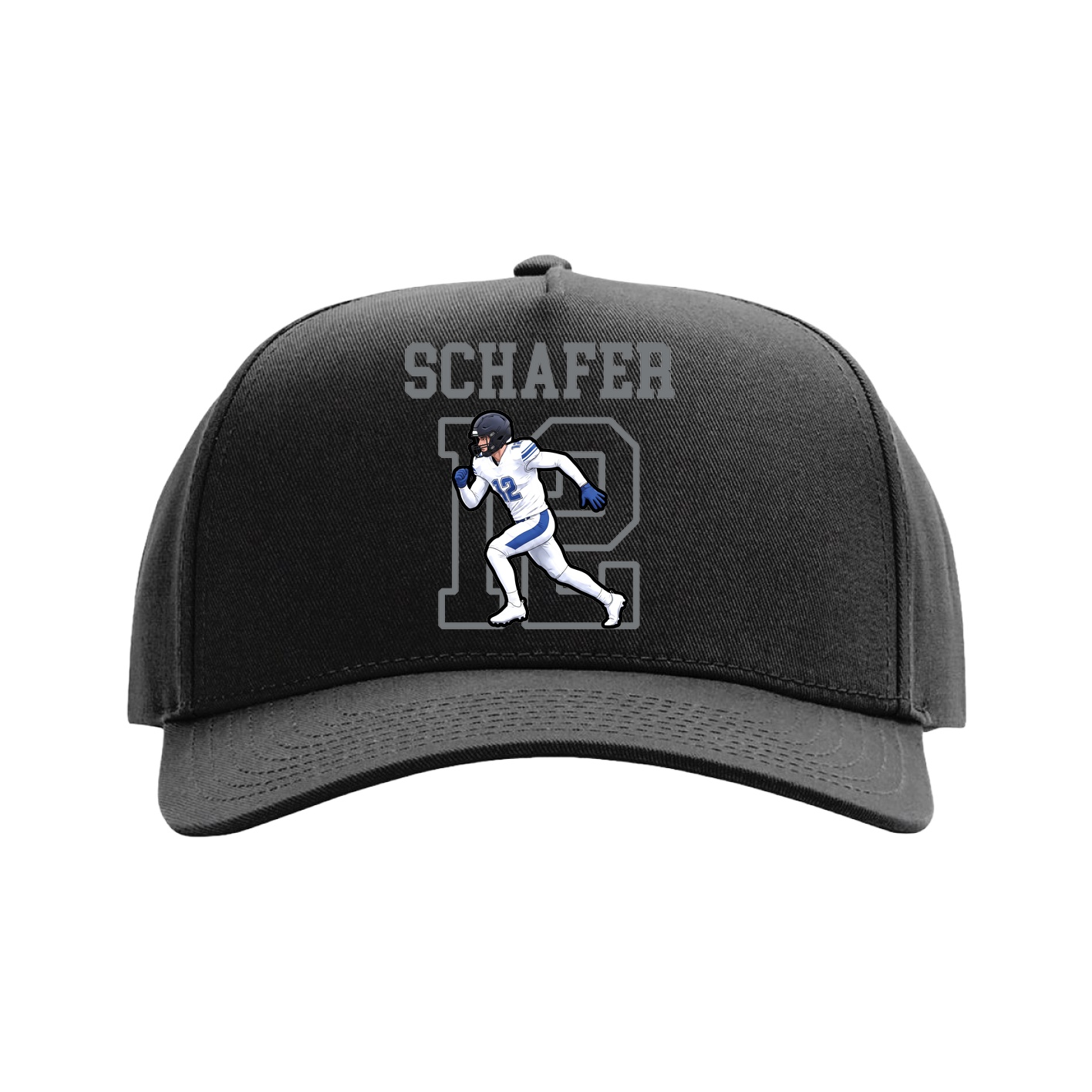 Full Fabric Five-Panel Champ Cap — Shirsey in Black
