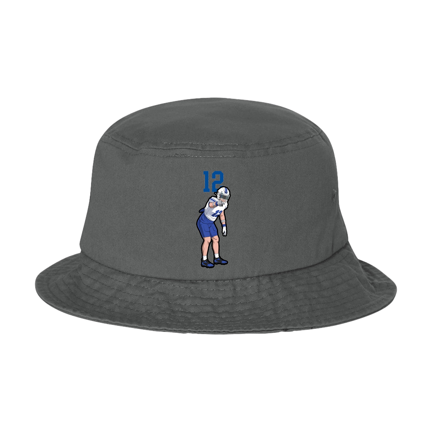Bucket Cap — Number Top in Grey