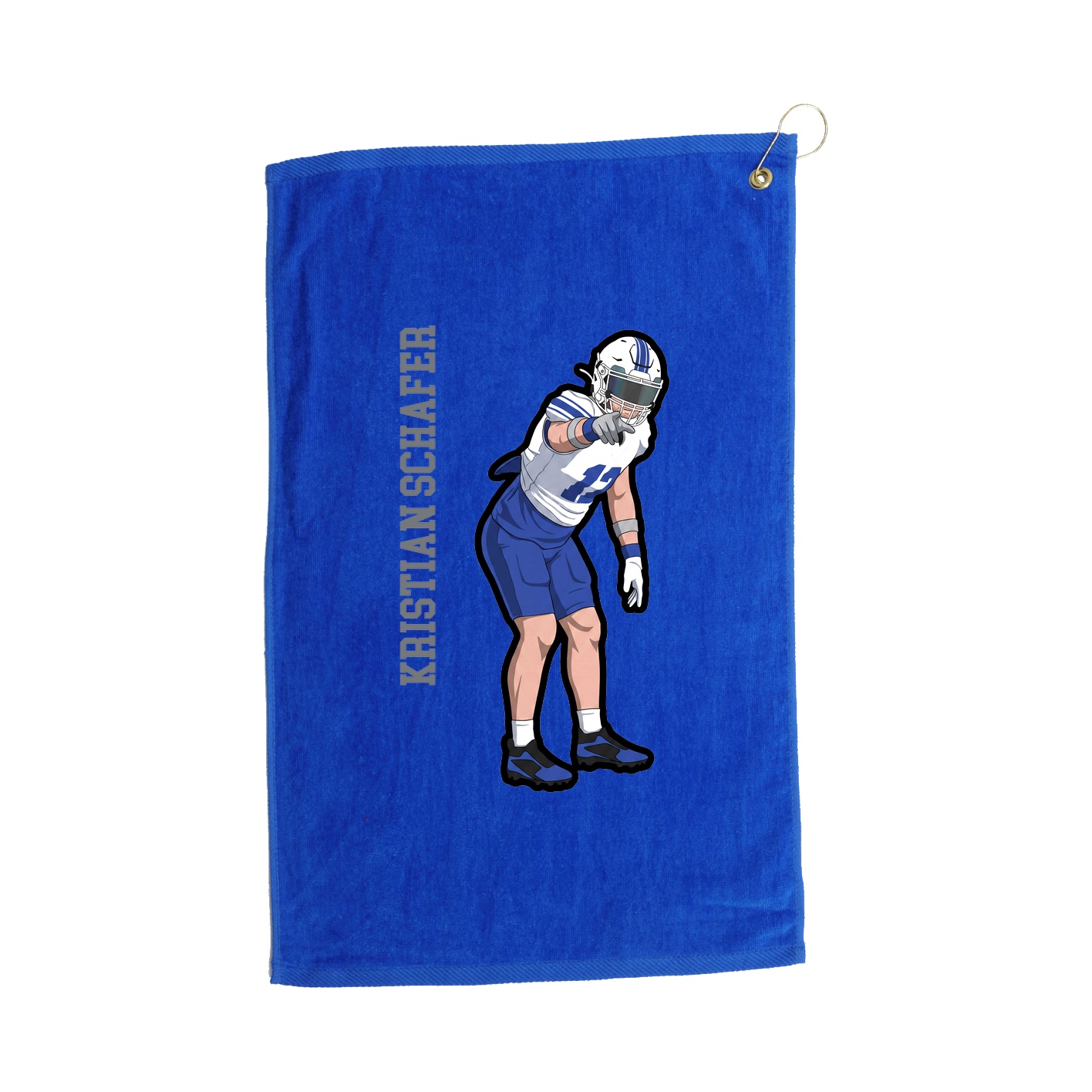 Golf Towel — Name Vertical in Royal