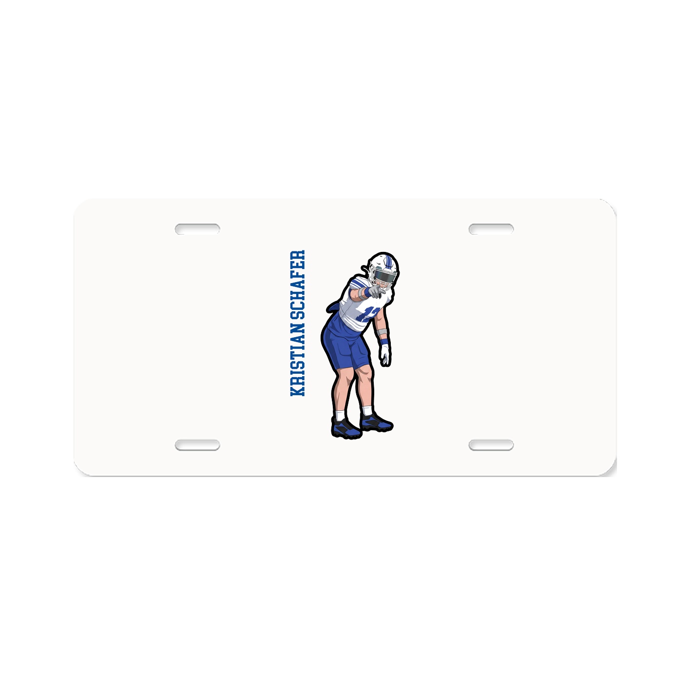License Plate — Name Vertical in Classic