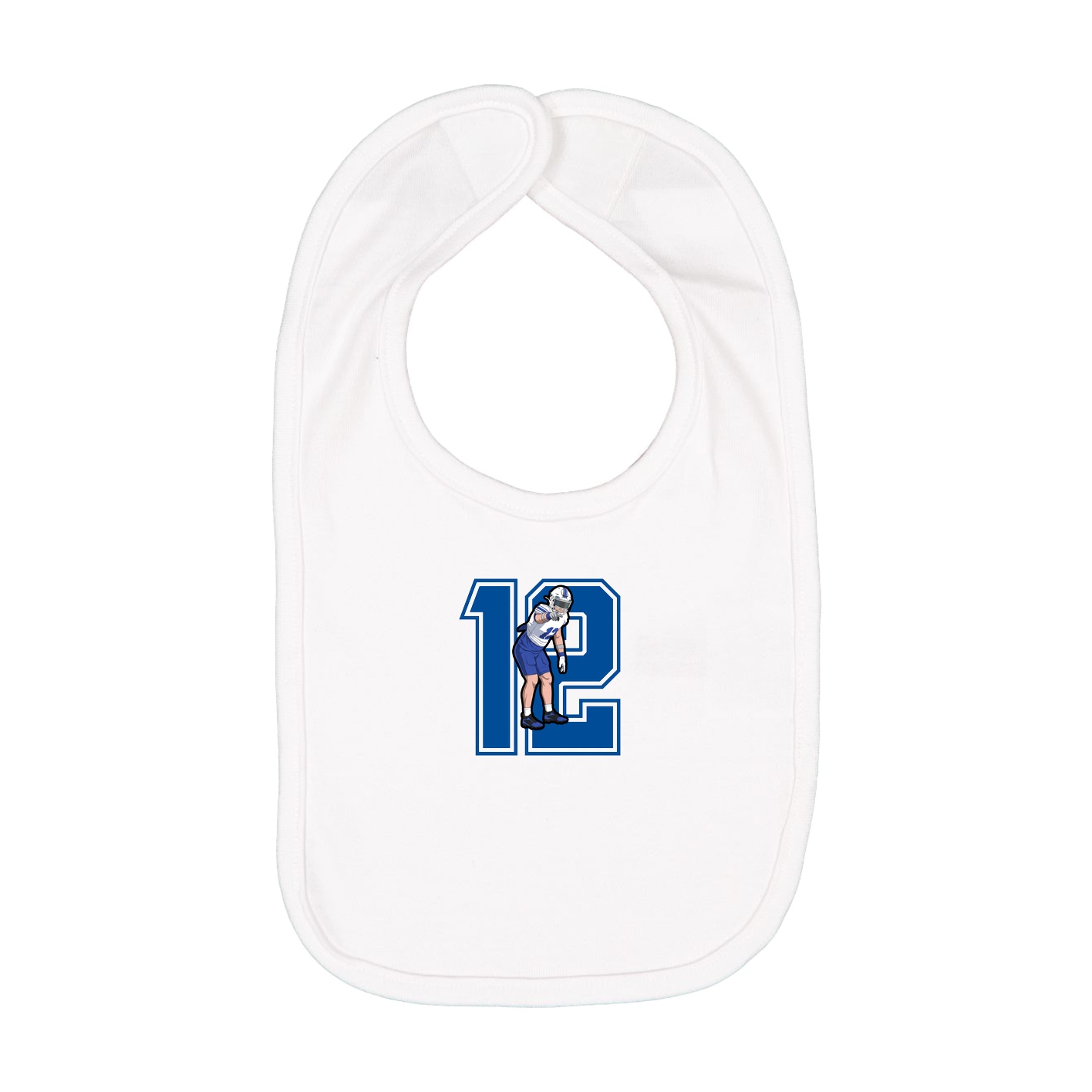 Infant Bib — Number in White