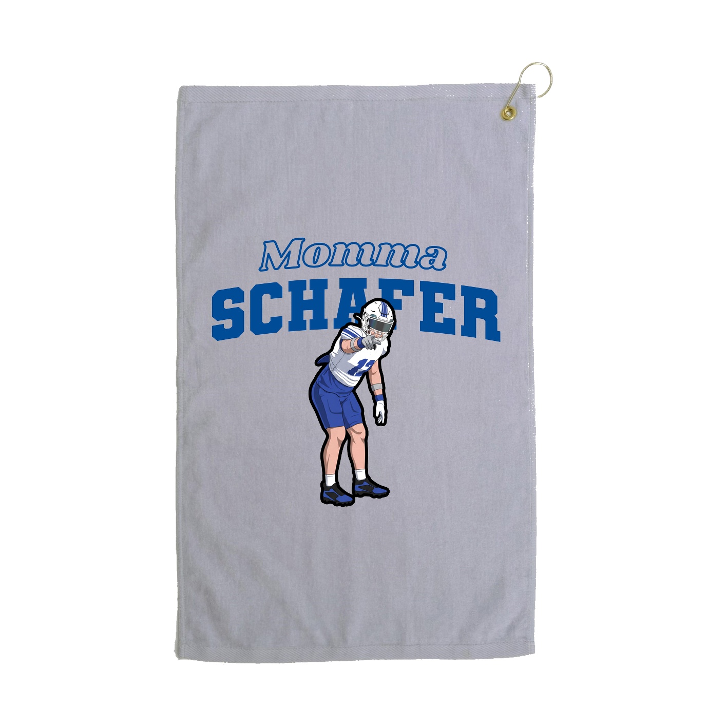 Golf Towel — Mothers Day Block in Grey