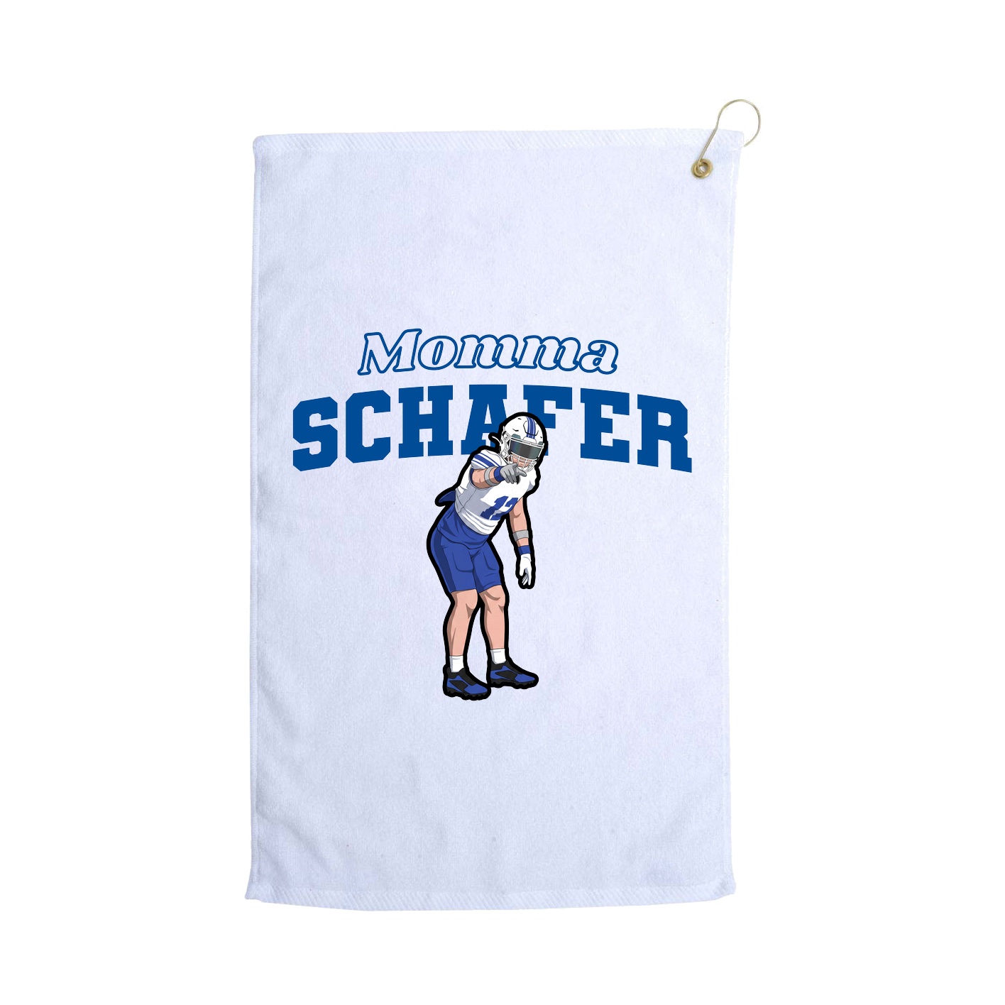 Golf Towel — Mothers Day Block in White