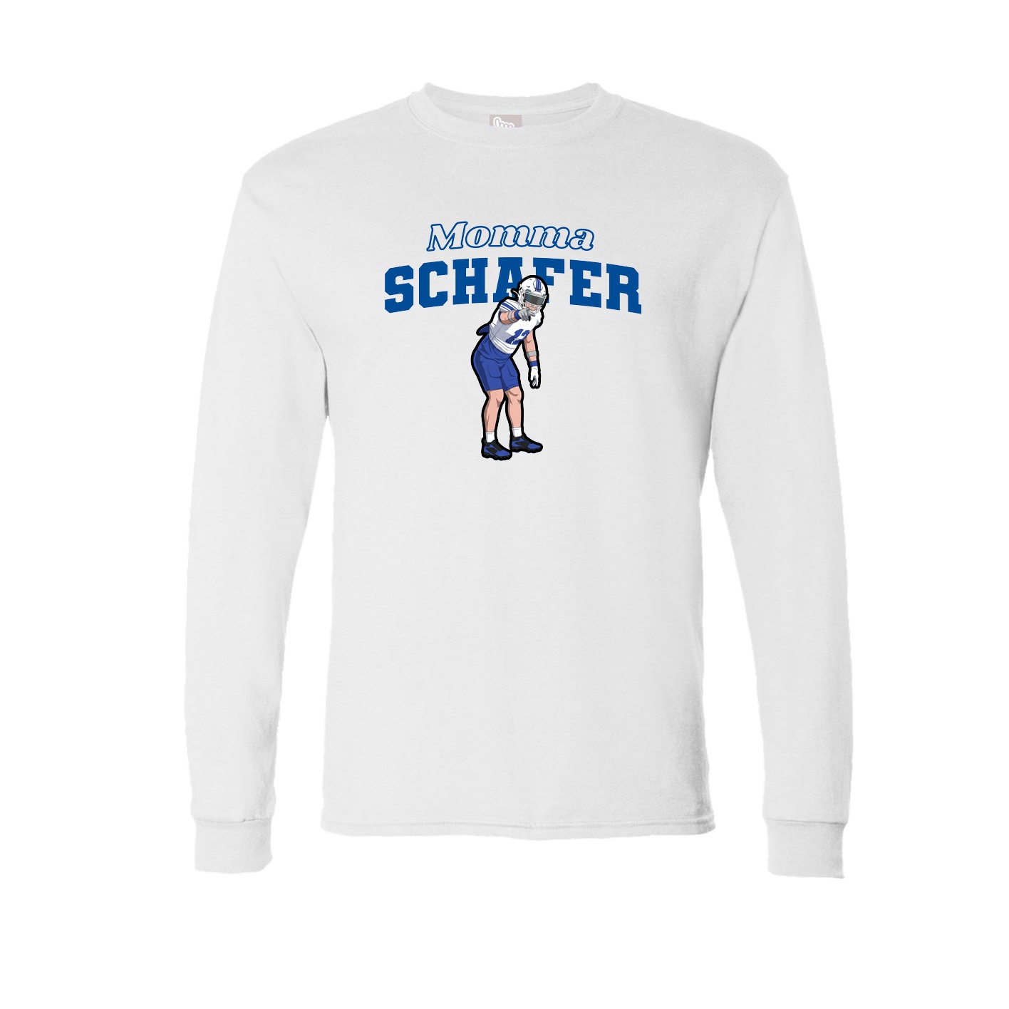 Long Sleeve Tee — Mothers Day Block in White