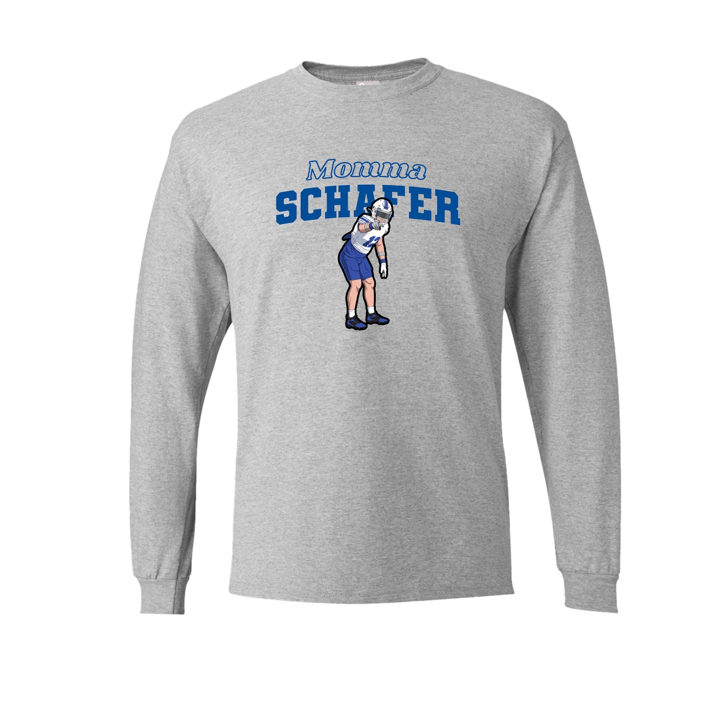 Long Sleeve Tee — Mothers Day Block in Grey