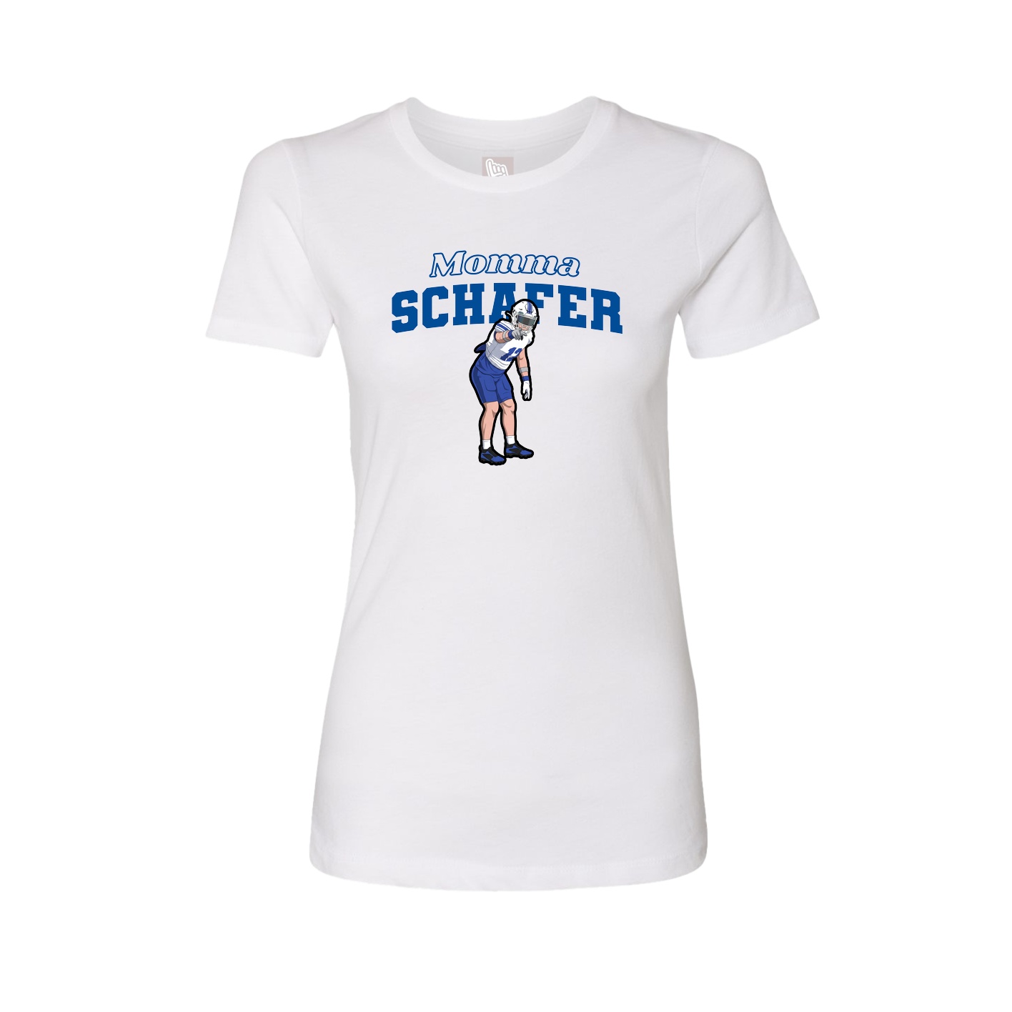 Womens Tee — Mothers Day Block in White