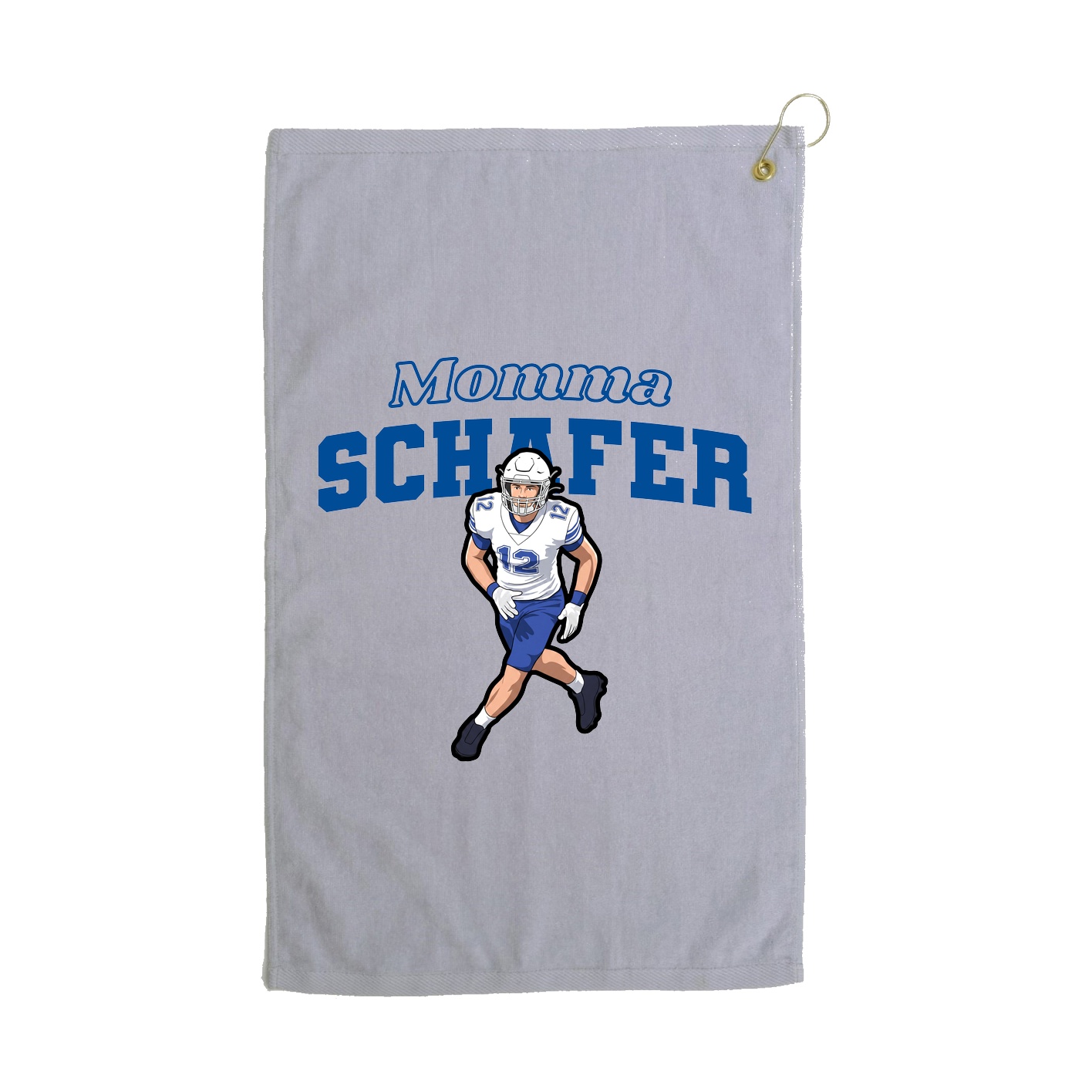 Golf Towel — Mothers Day Block in Grey
