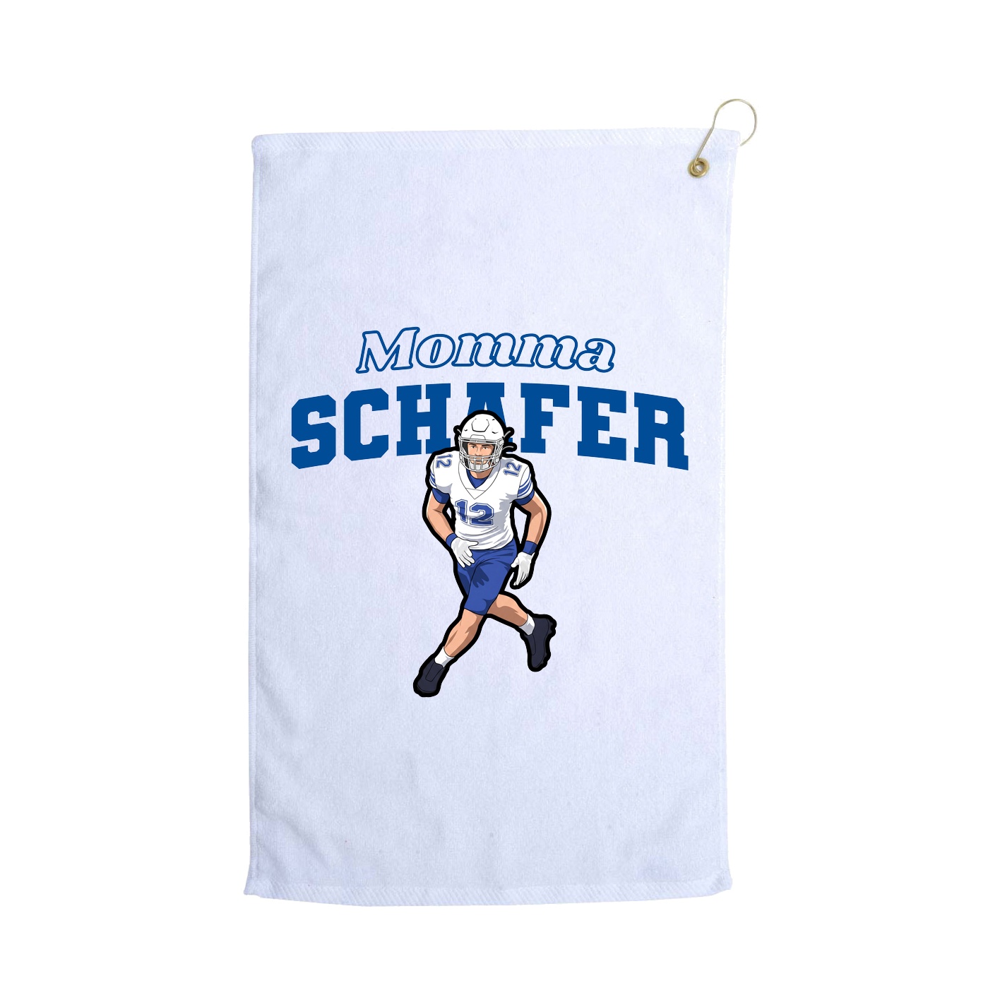 Golf Towel — Mothers Day Block in White