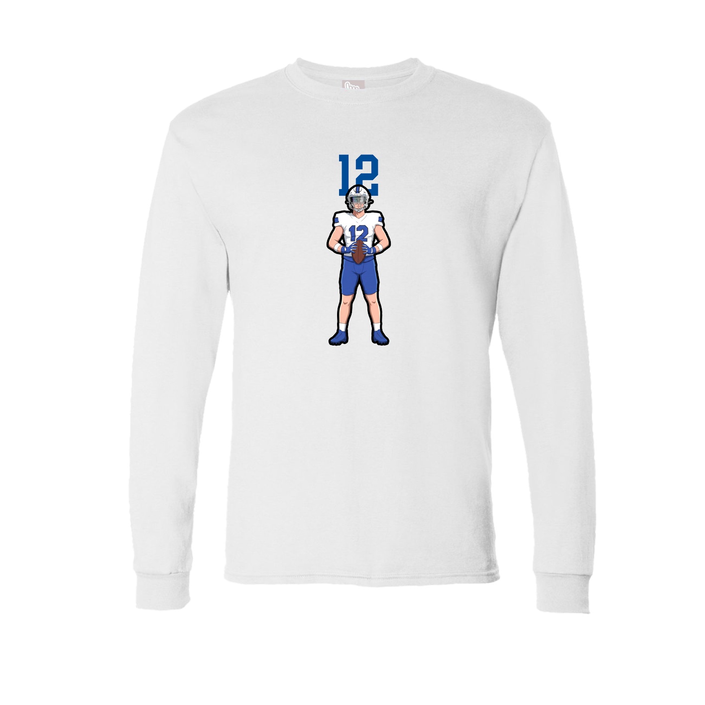 Long Sleeve Tee — Number Top in White