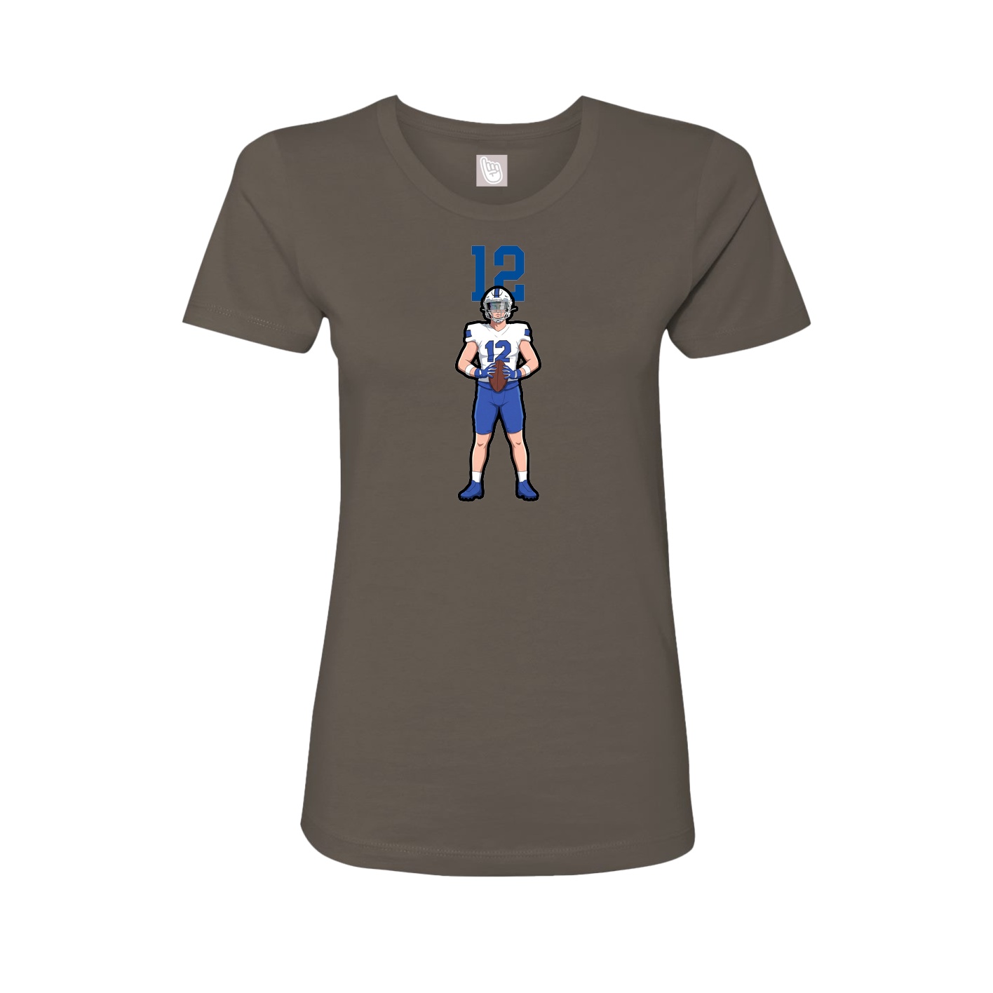 Womens Tee — Number Top in Grey