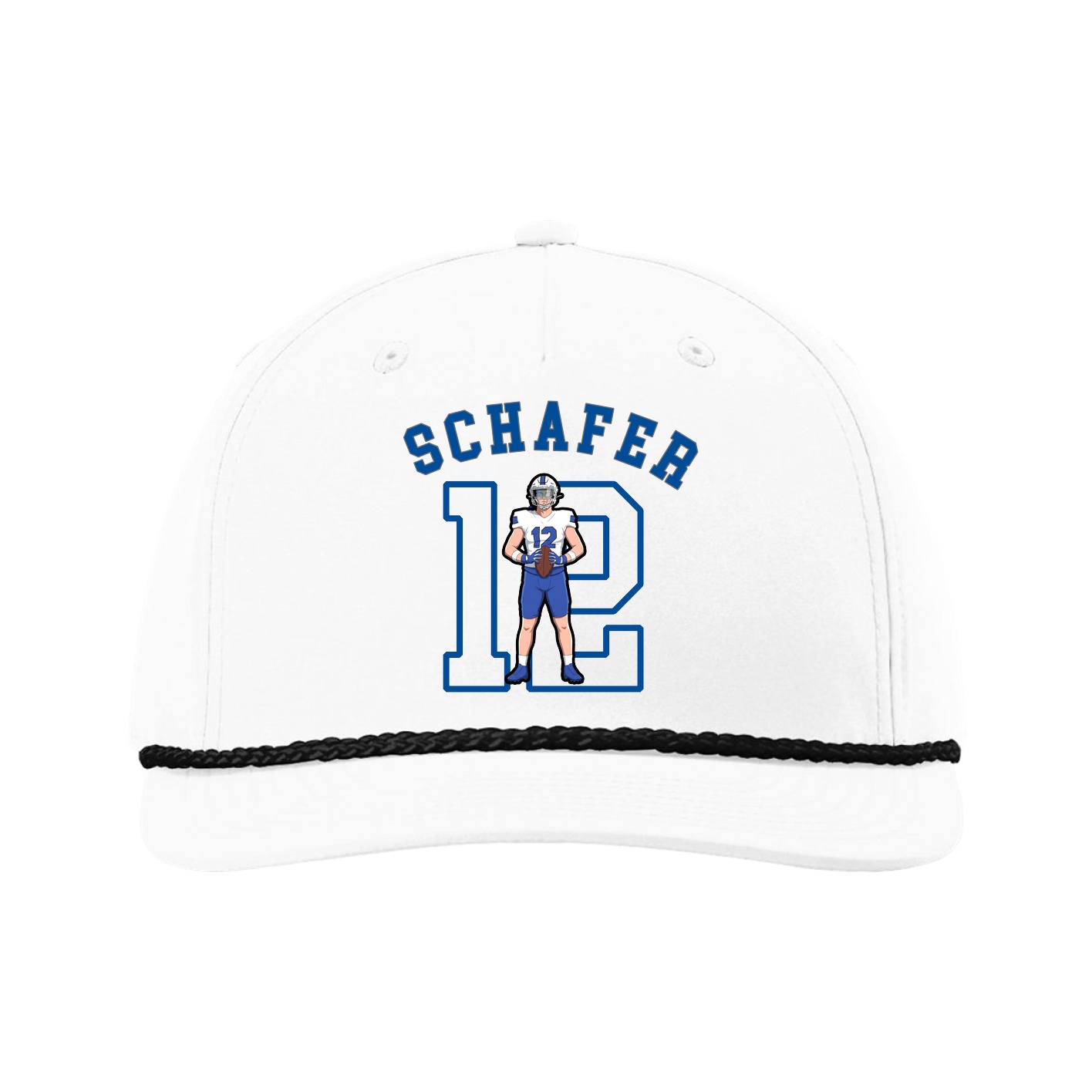 Five-Panel Classic Rope Cap — Shirsey Arch in White