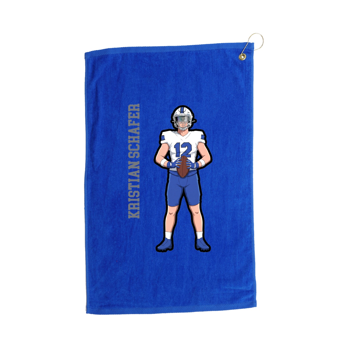 Golf Towel — Name Vertical in Royal