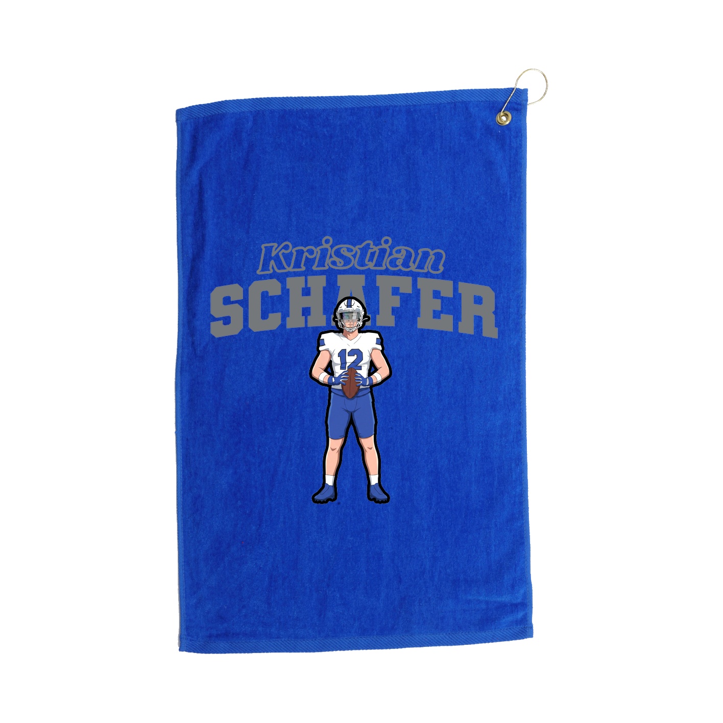 Golf Towel — Name Arch in Royal