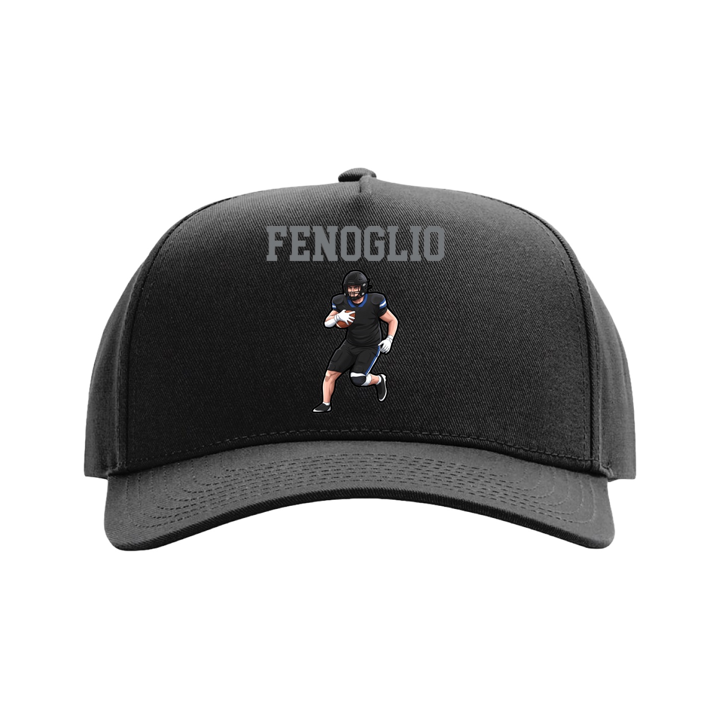 Full Fabric Five-Panel Champ Cap — Shirsey in Black